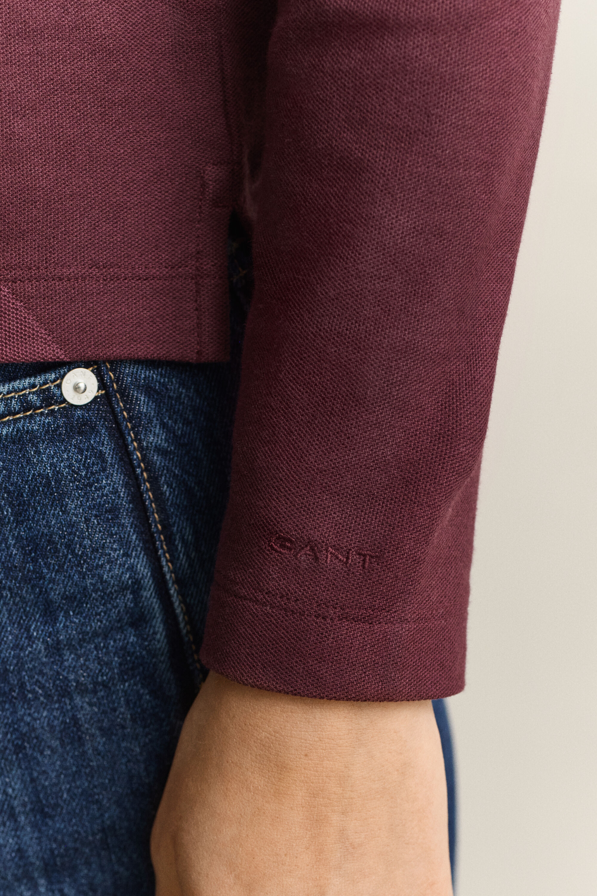 Argyle Langarm-Poloshirt