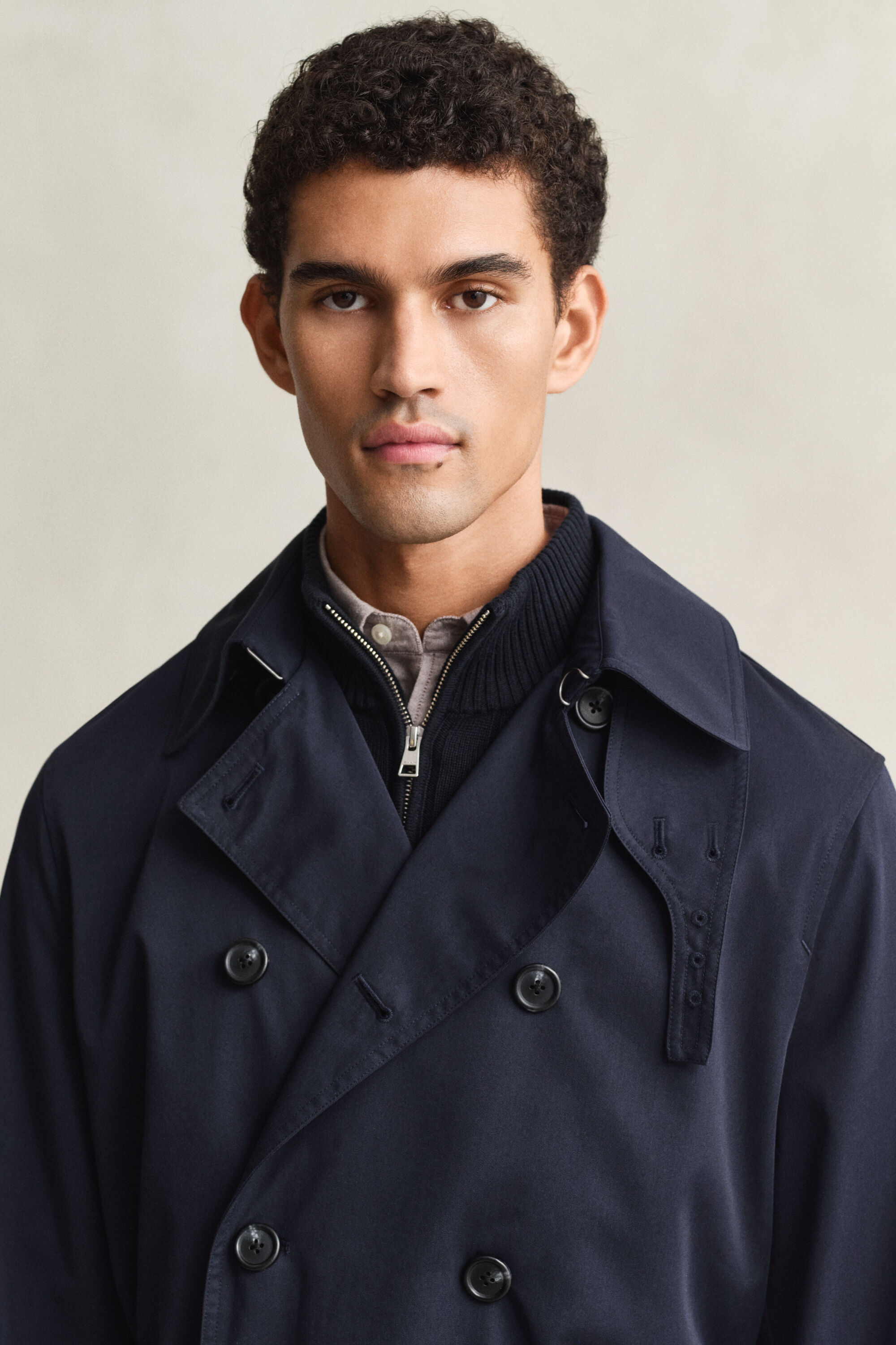 Trenchcoat aus Baumwollgemisch