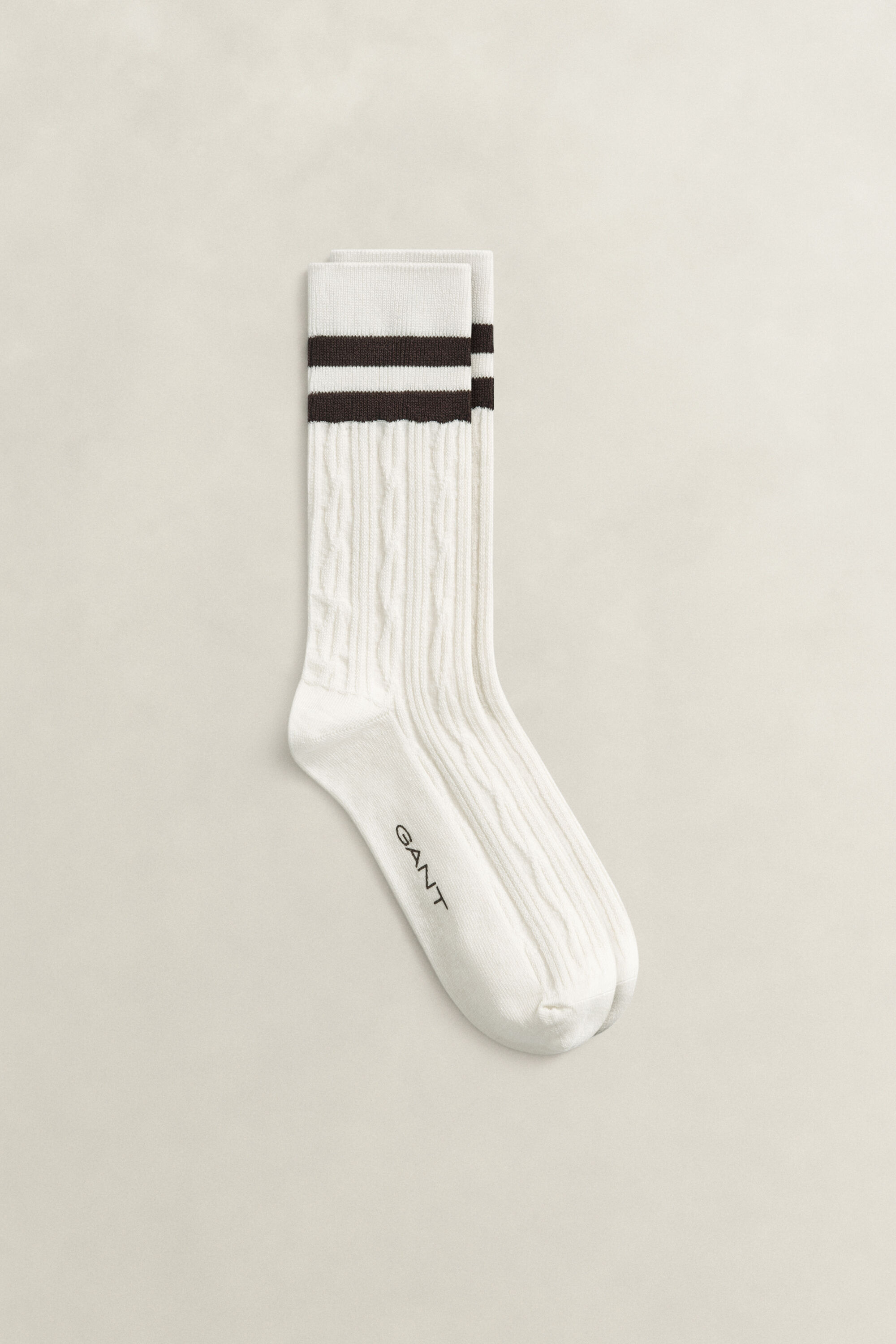 Sportsocken mit Zopfmuster