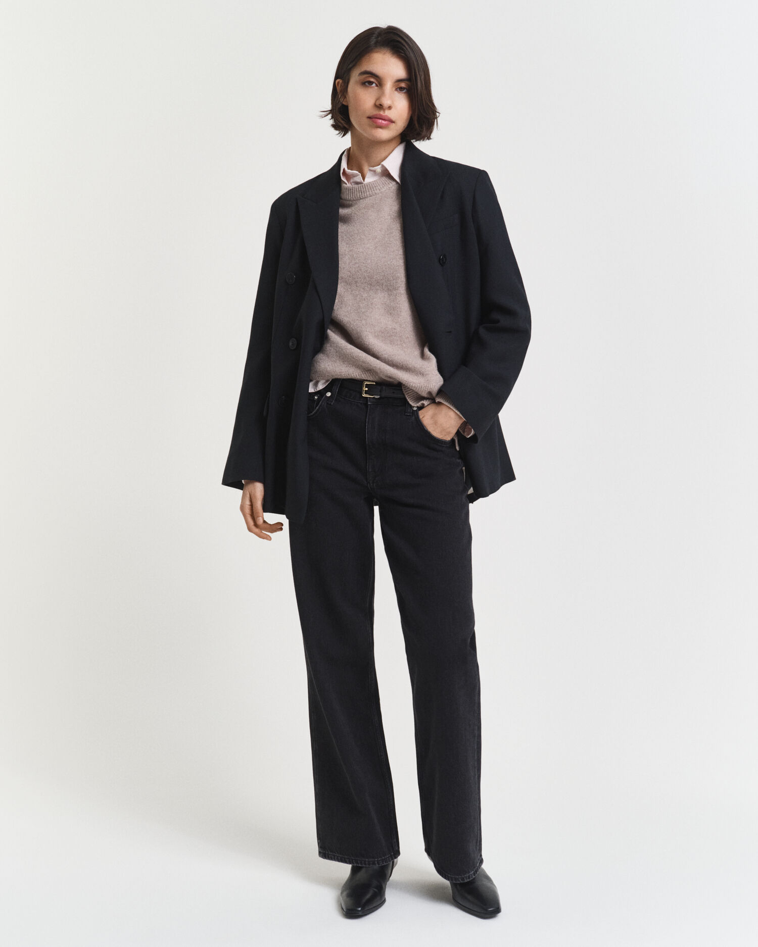 Weicher Rundhalspullover aus Wolle mit Kaschmiranteil