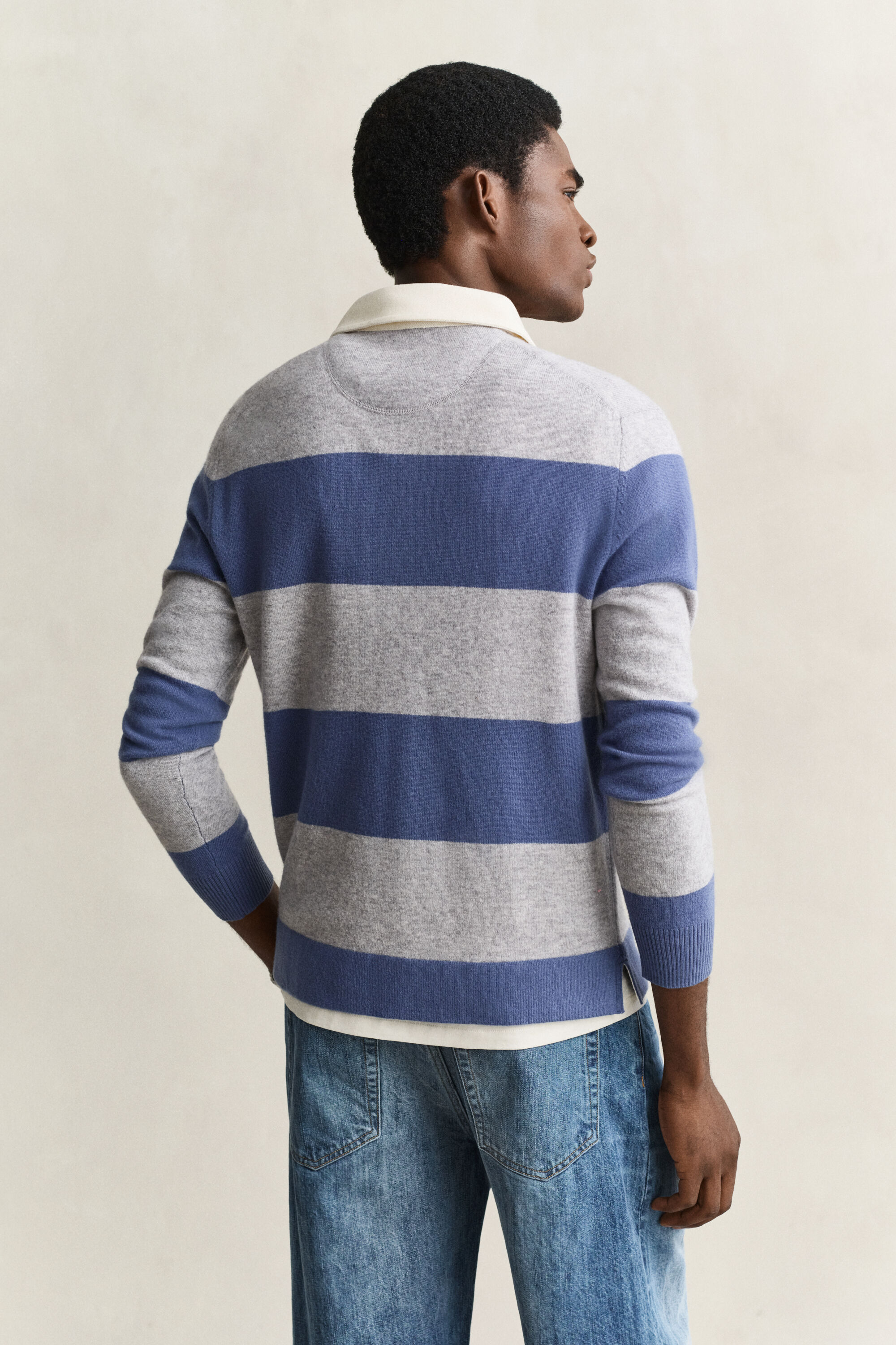 Heavy Rugger mit Blockstreifen aus Lambswool
