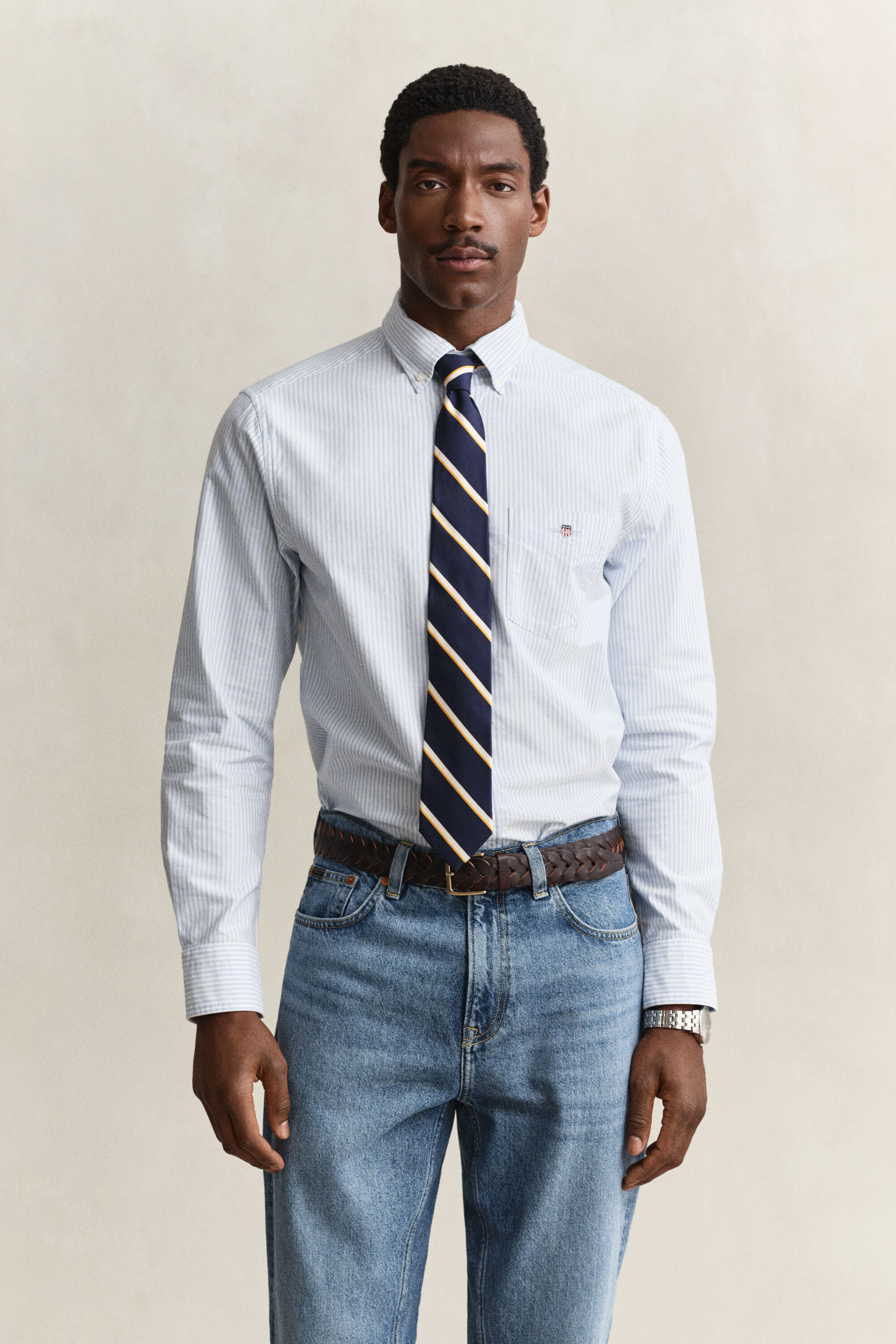 Banker Stripe Classic Oxford-Hemd