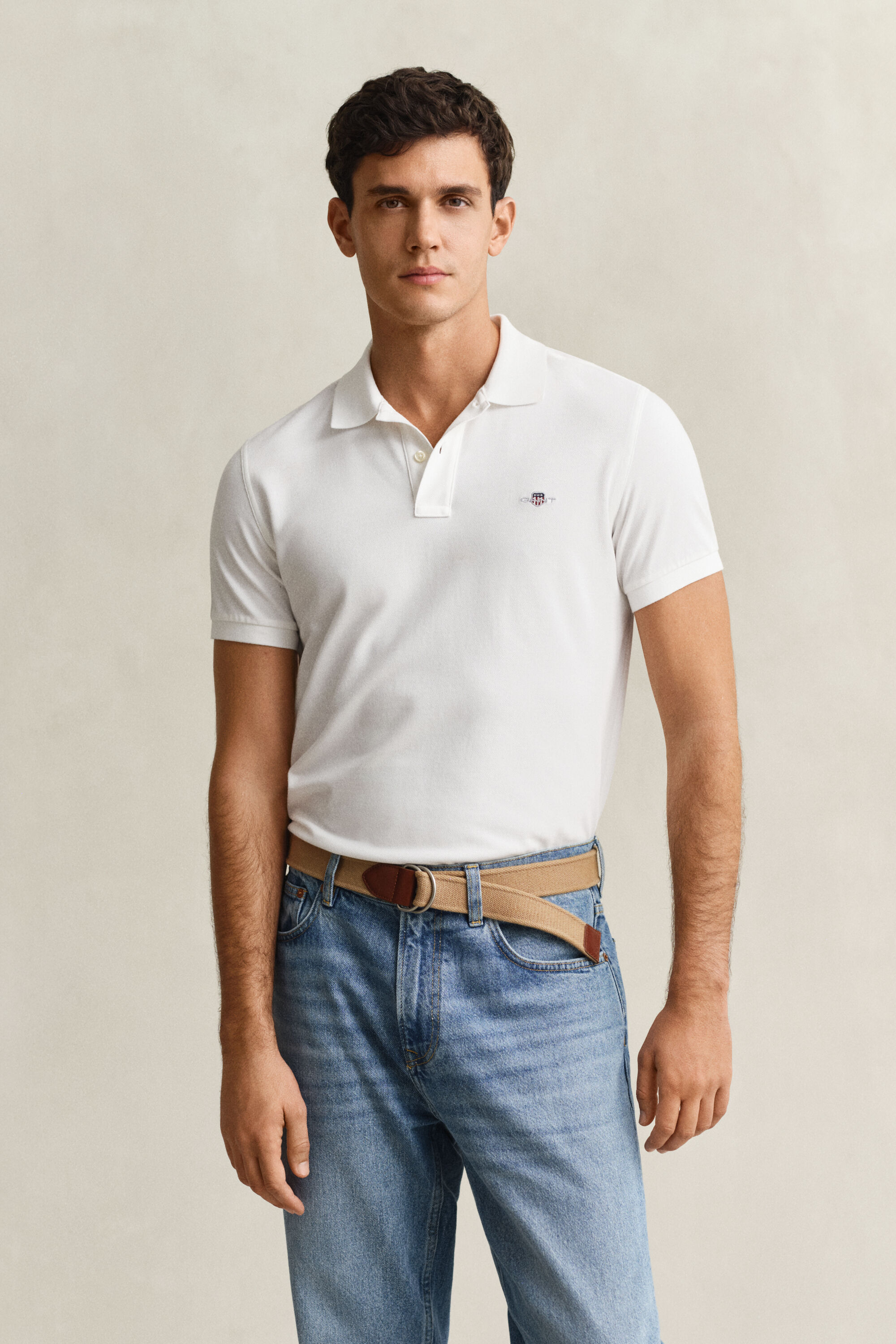 Slim Fit Archive Shield Piqué Poloshirt