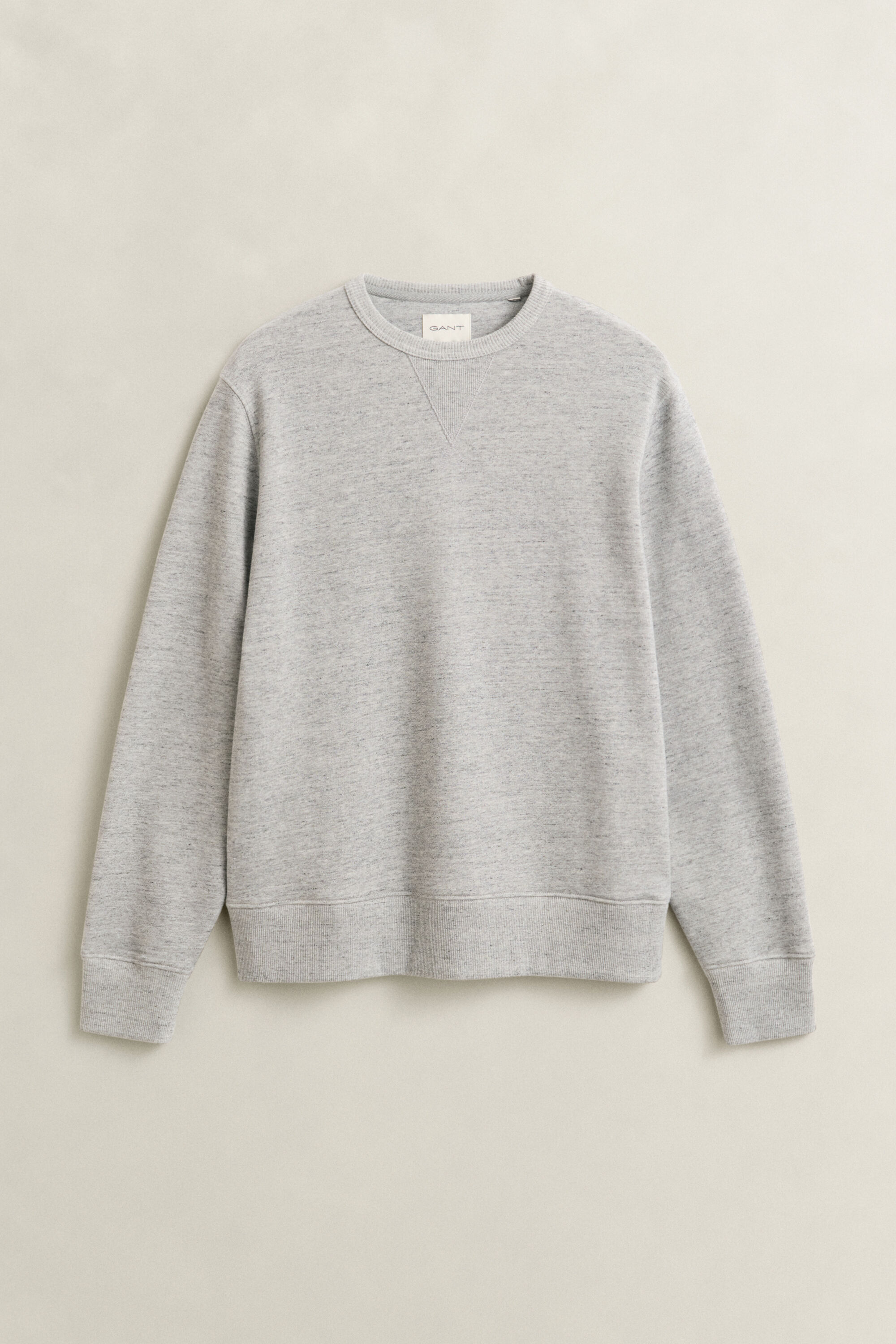 Meliertes Rundhals-Sweatshirt