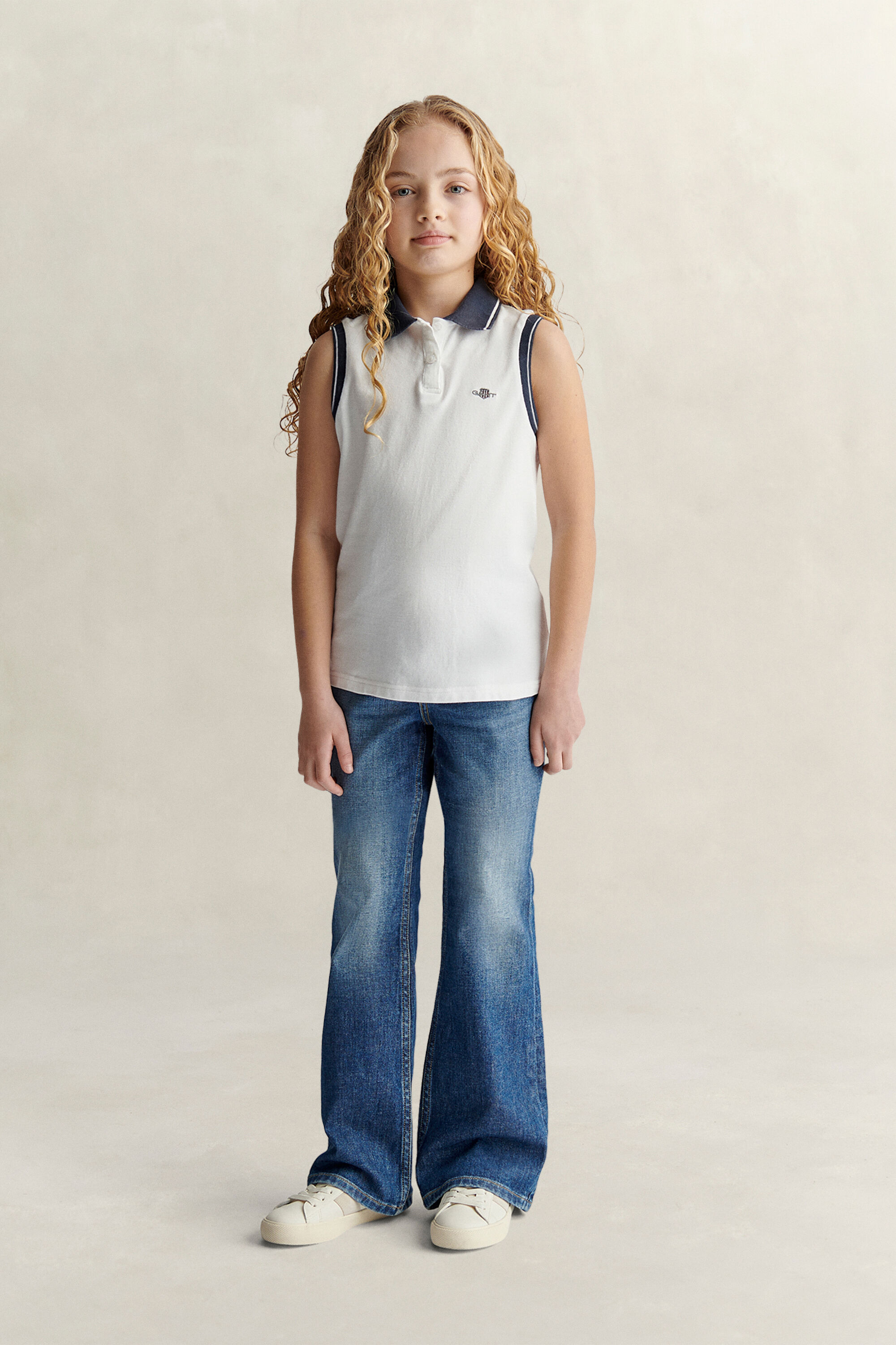 Teen Girls Ärmelloses Poloshirt