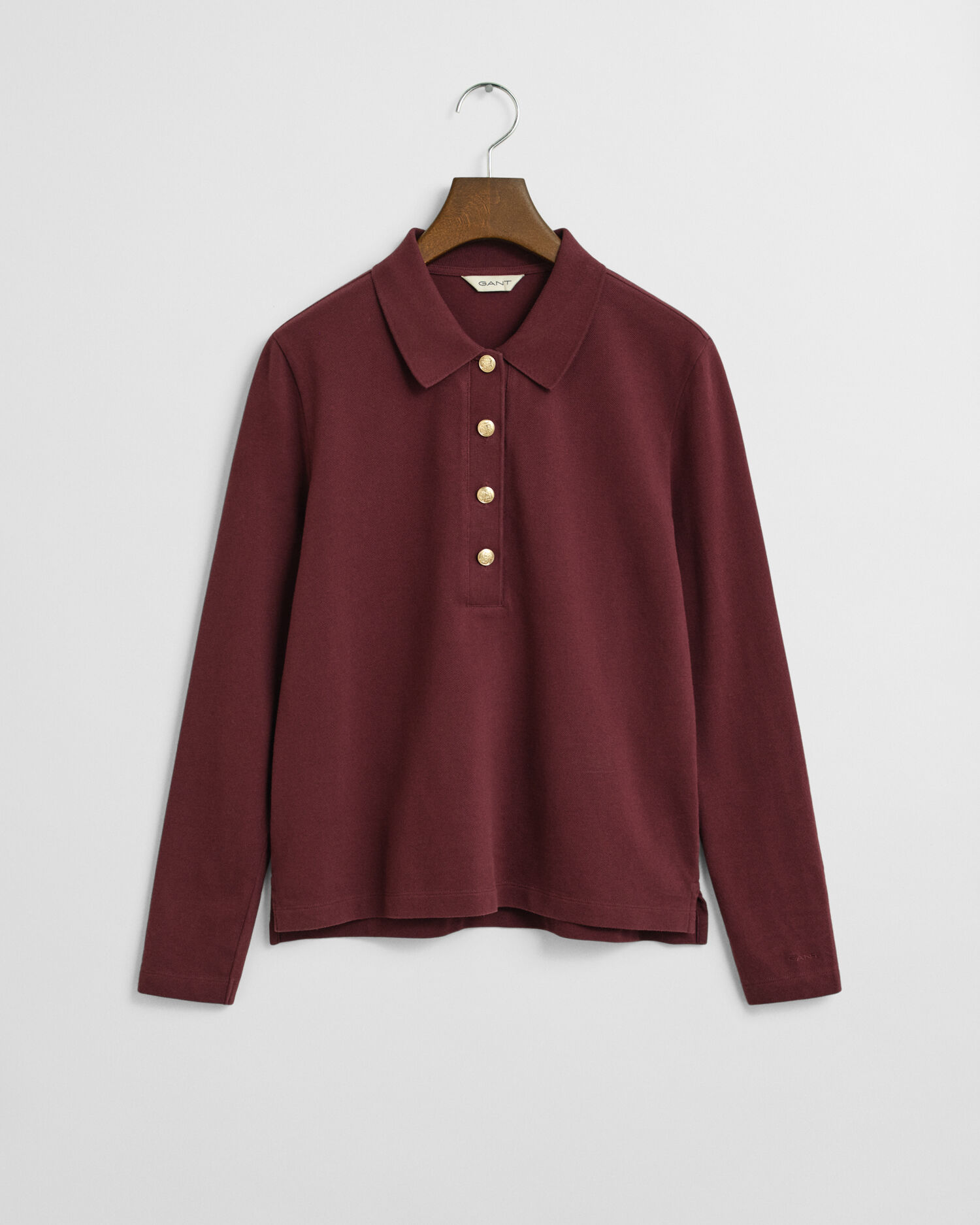 Langarm-Poloshirt aus Piqué