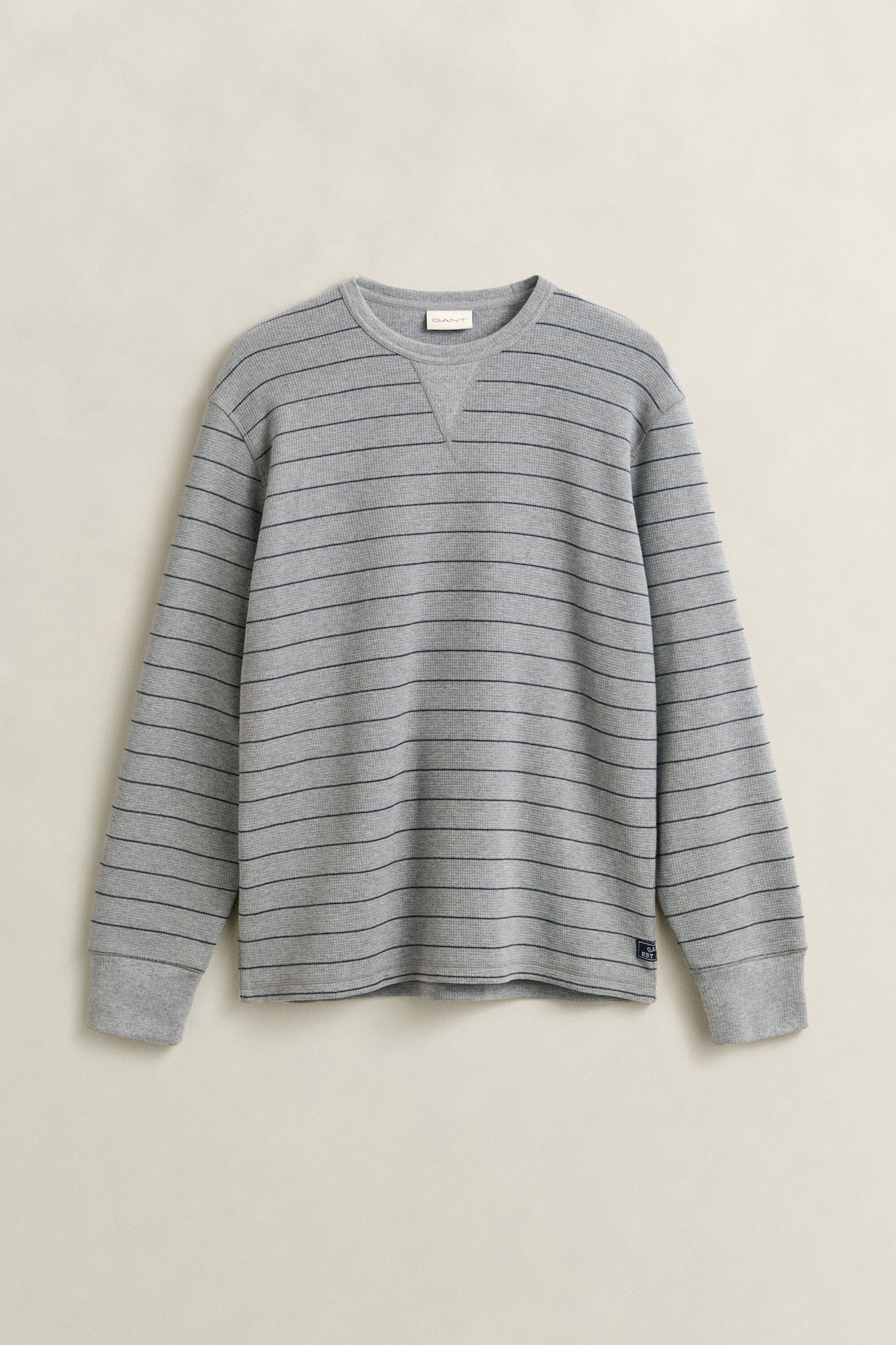 Strukturiertes Sweatshirt mit Streifen
