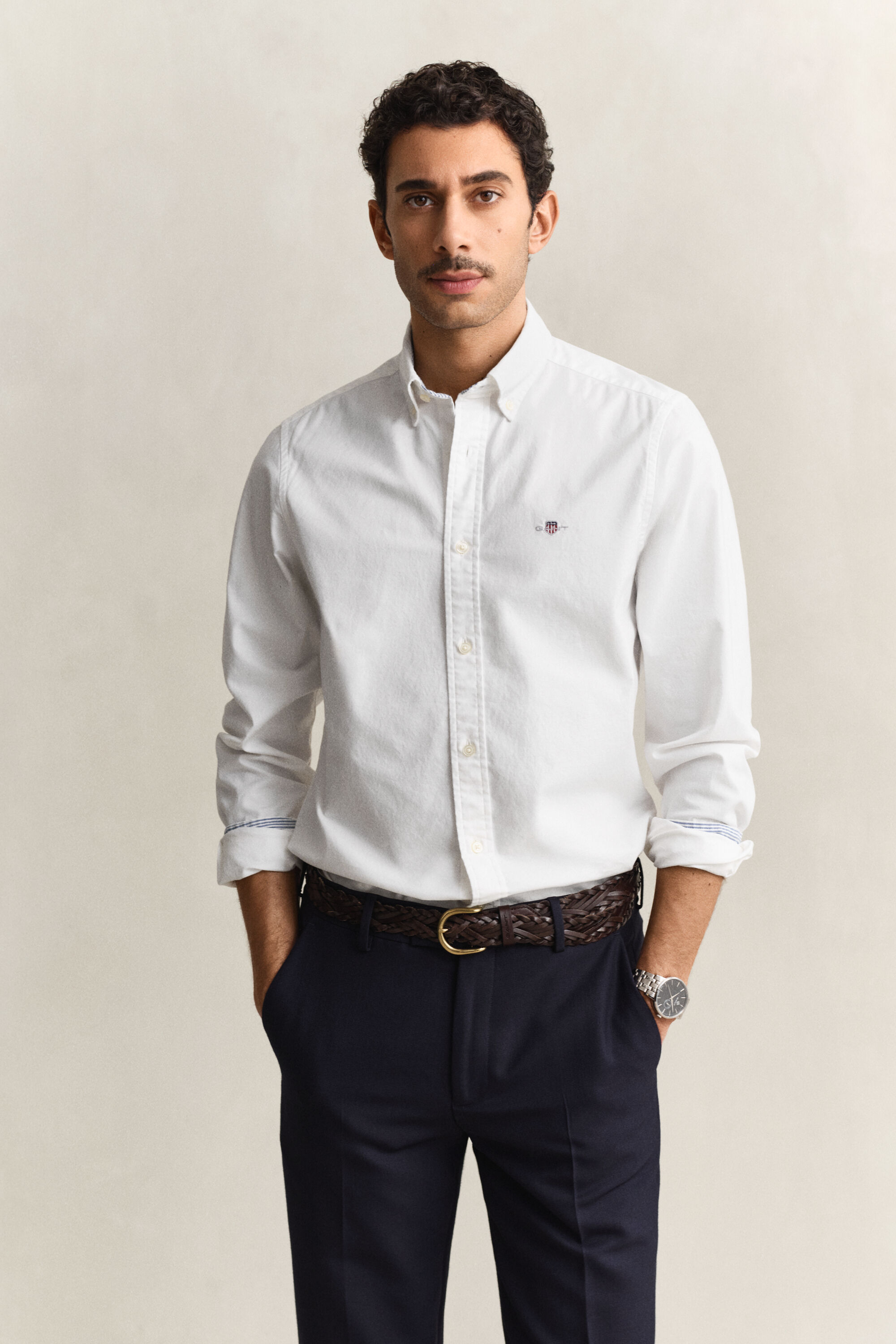 Slim Fit Oxford-Hemd mit Stretch