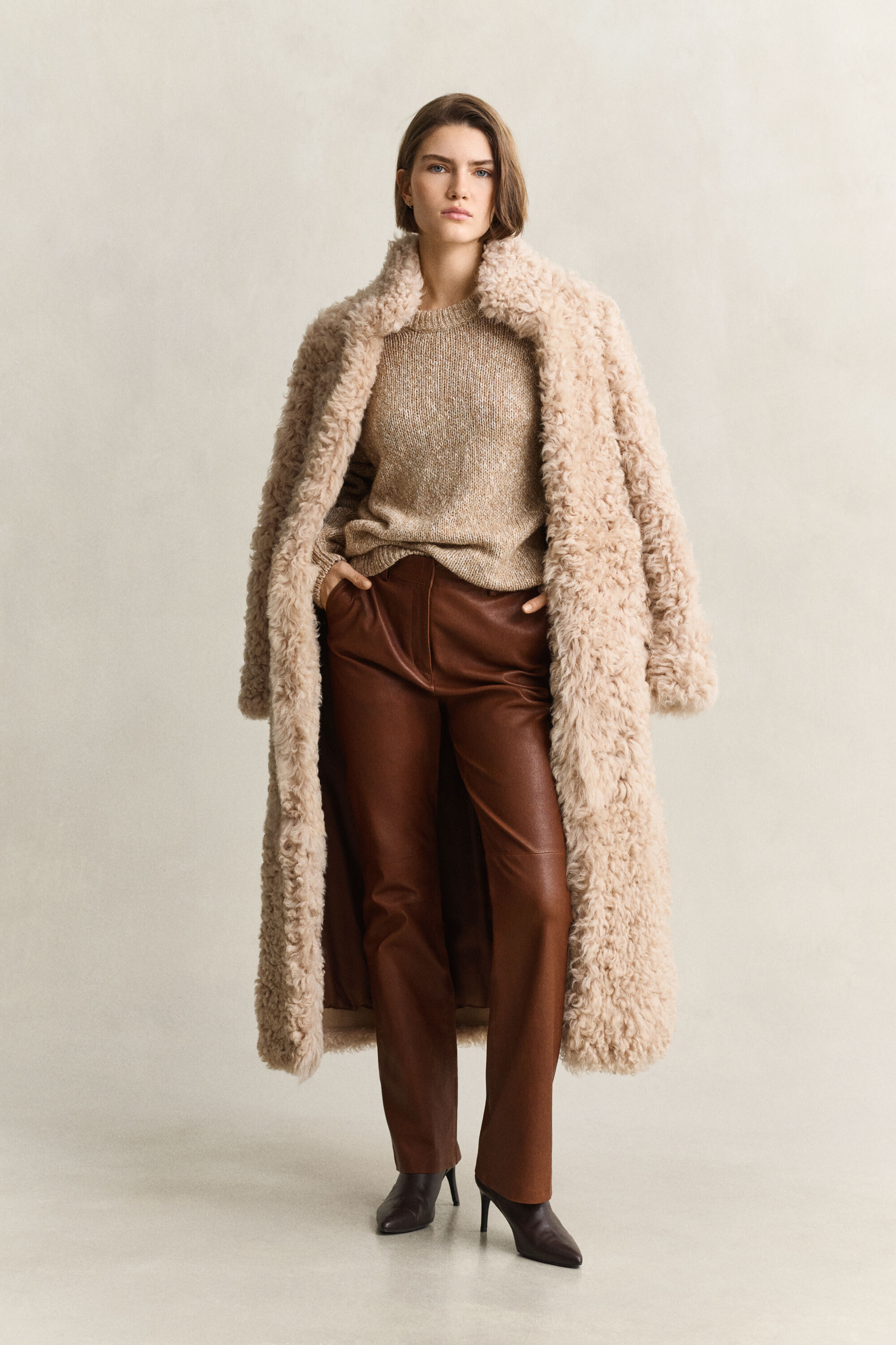 Shearling-Mantel