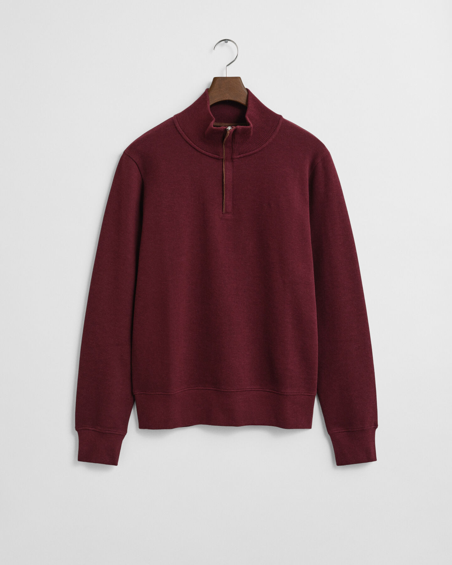 Sacker Rib Sweatshirt mit Rei&szlig;verschlusskragen