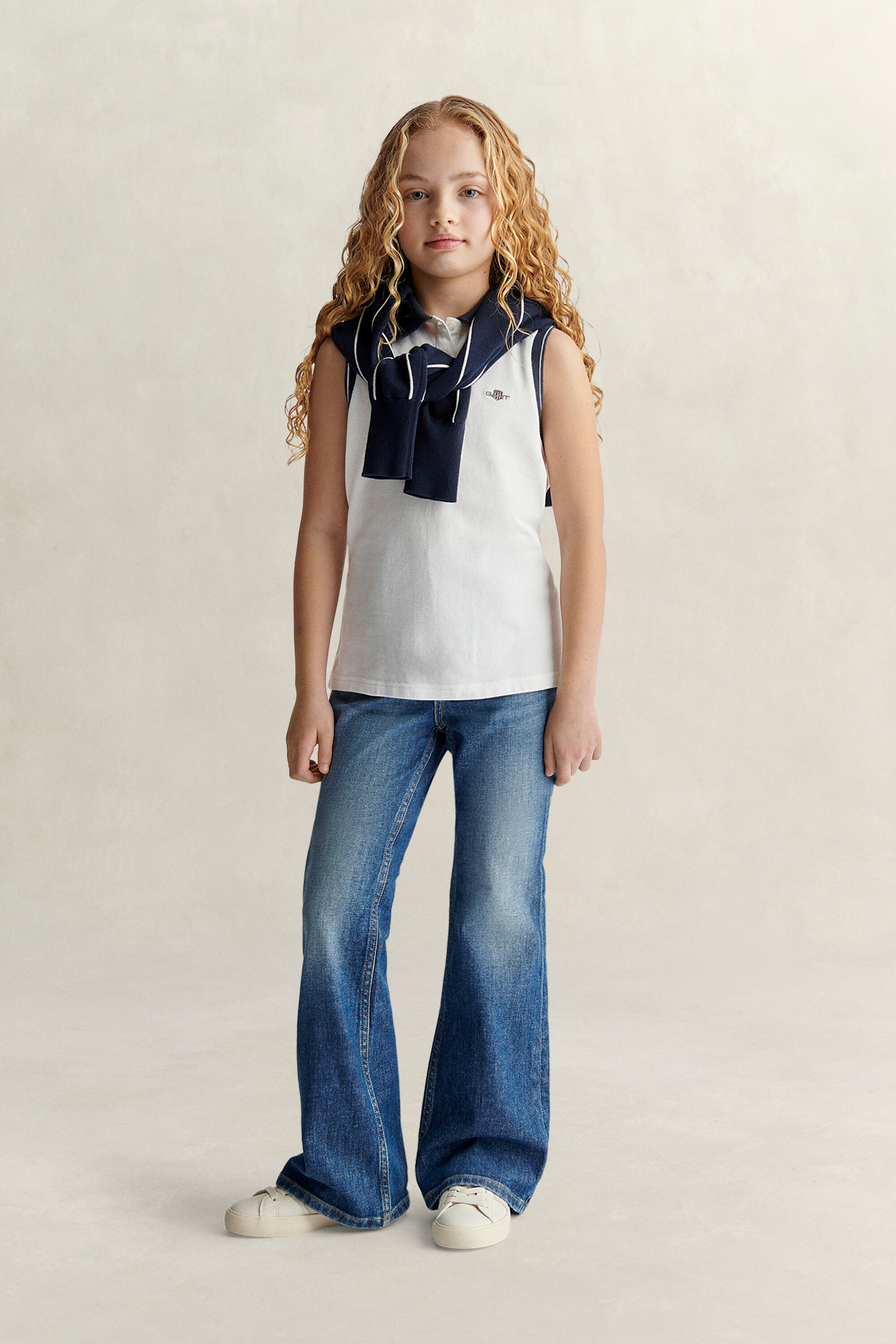 Teen Girls Ärmelloses Poloshirt