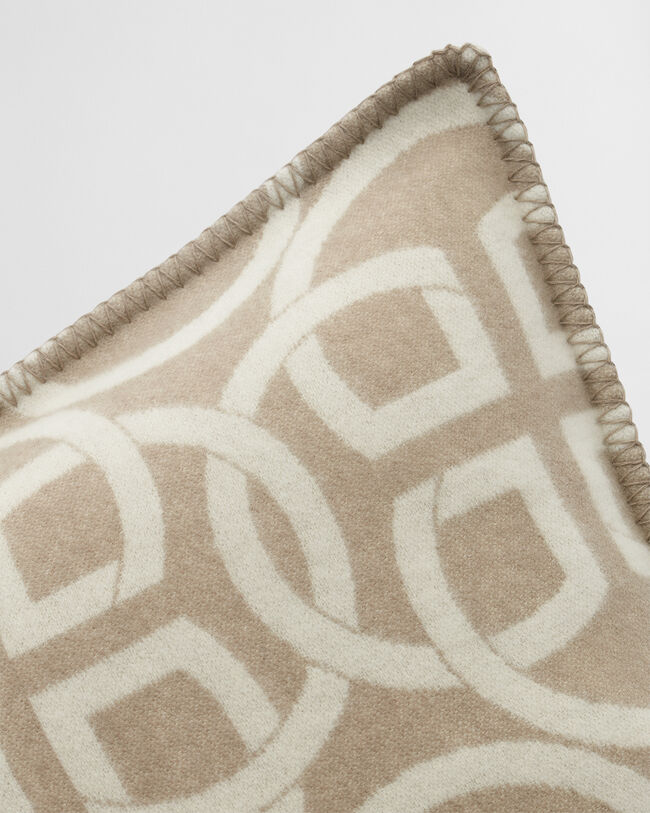 Monogram Kissenh&uuml;lle aus Wolle