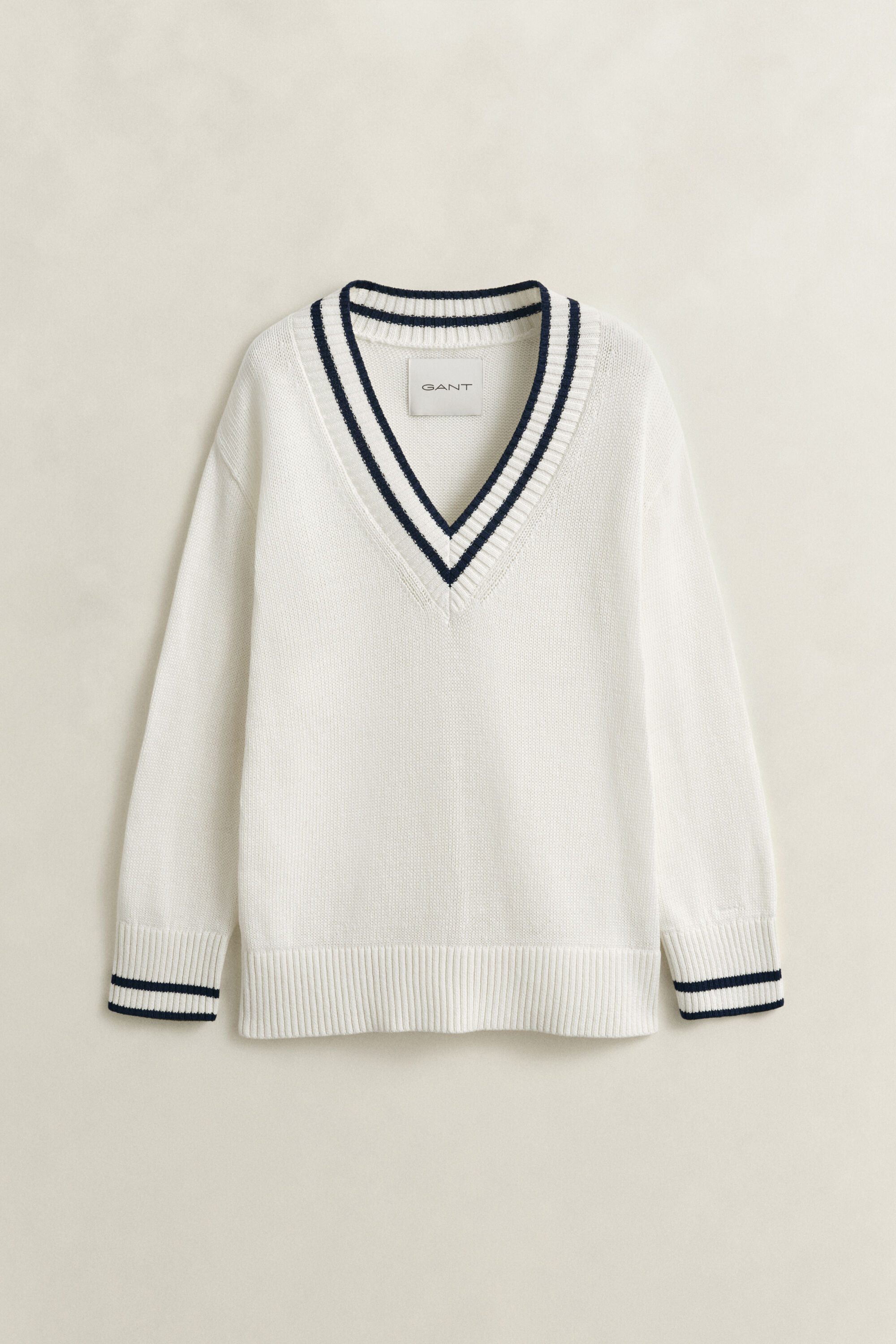 V-Neck Pullover aus Baumwolle