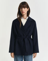 Handgen&auml;hte Jacke mit G&uuml;rtel