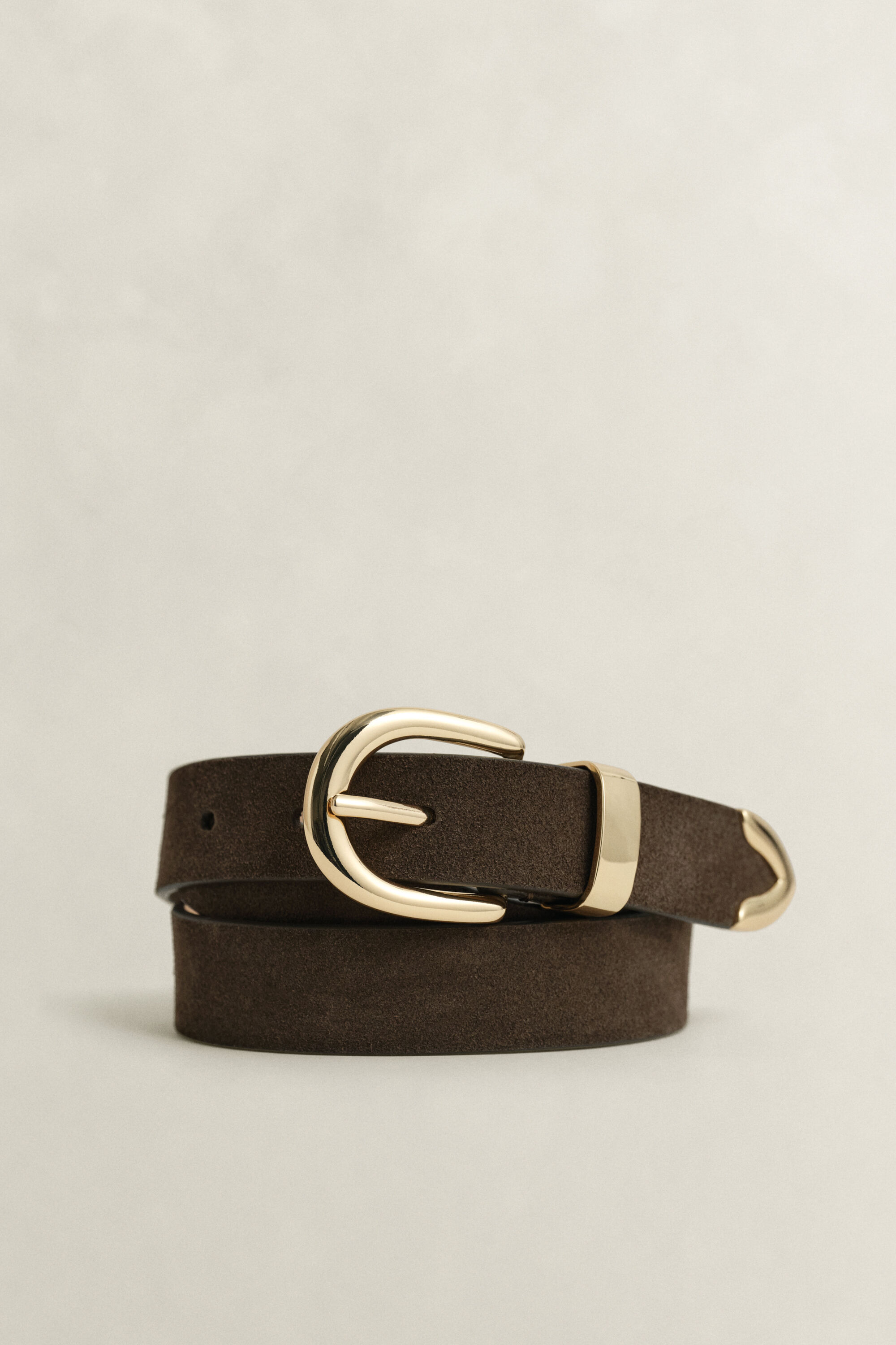 Veloursledergürtel mit Metalldetails