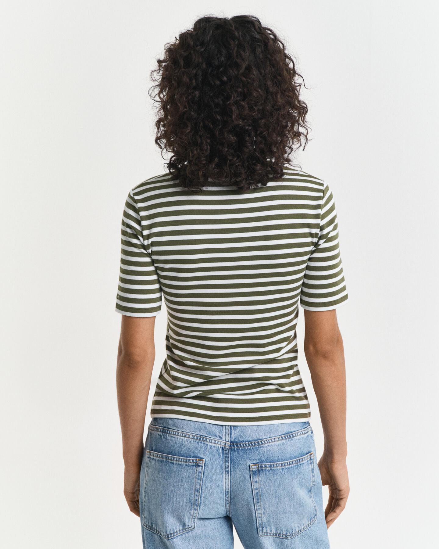 Geripptes T-Shirt mit Streifen