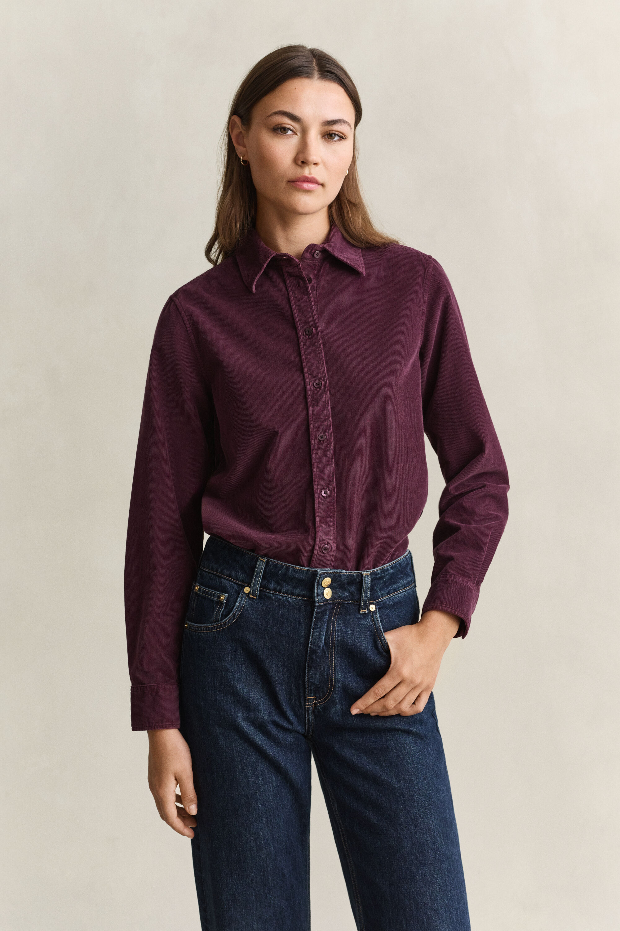 Regular Fit Cordhemd