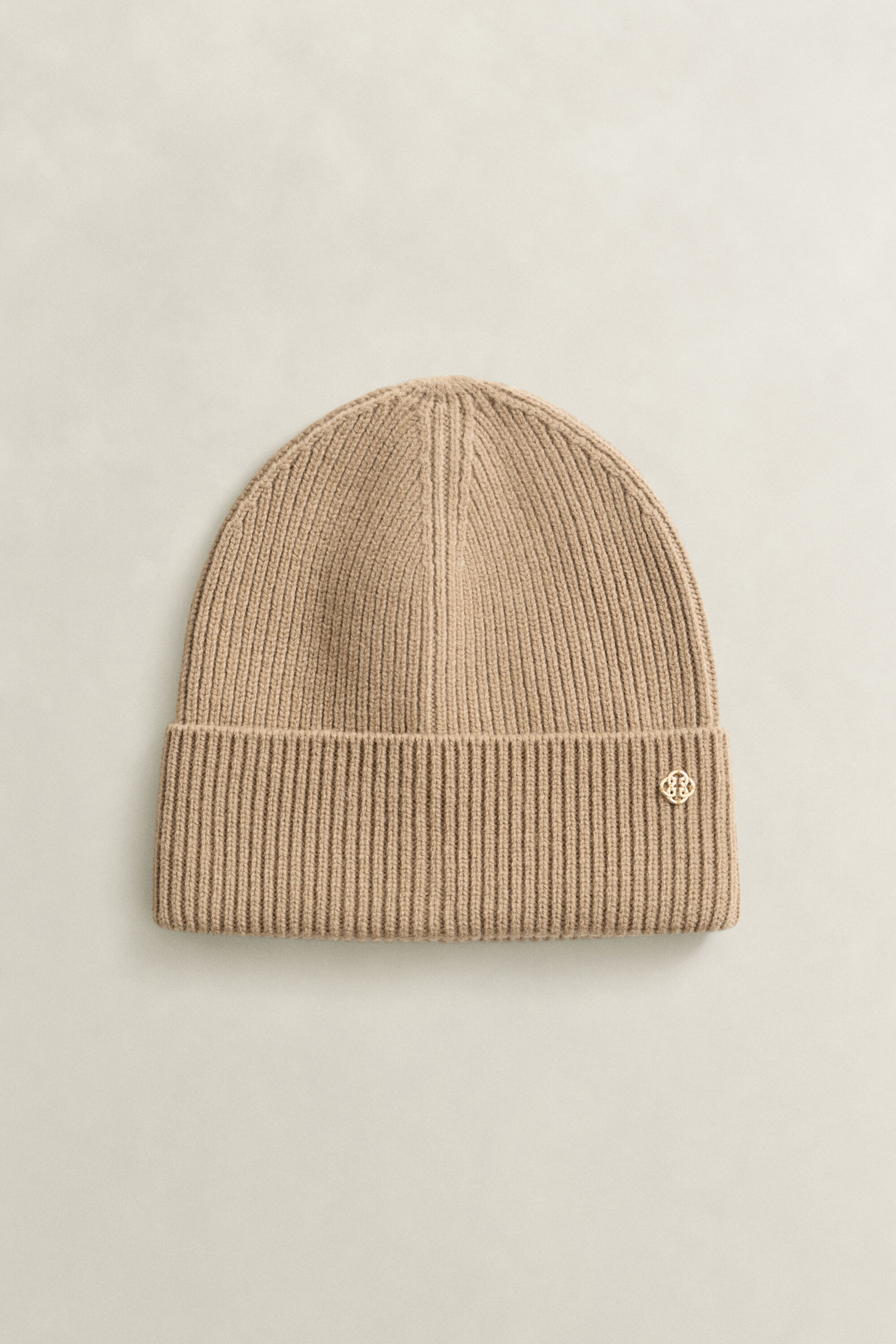 Gerippte Beanie aus Wolle