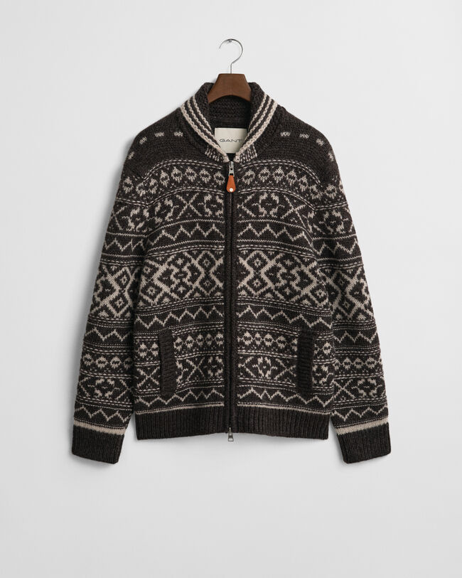 Jacquard Strickjacke