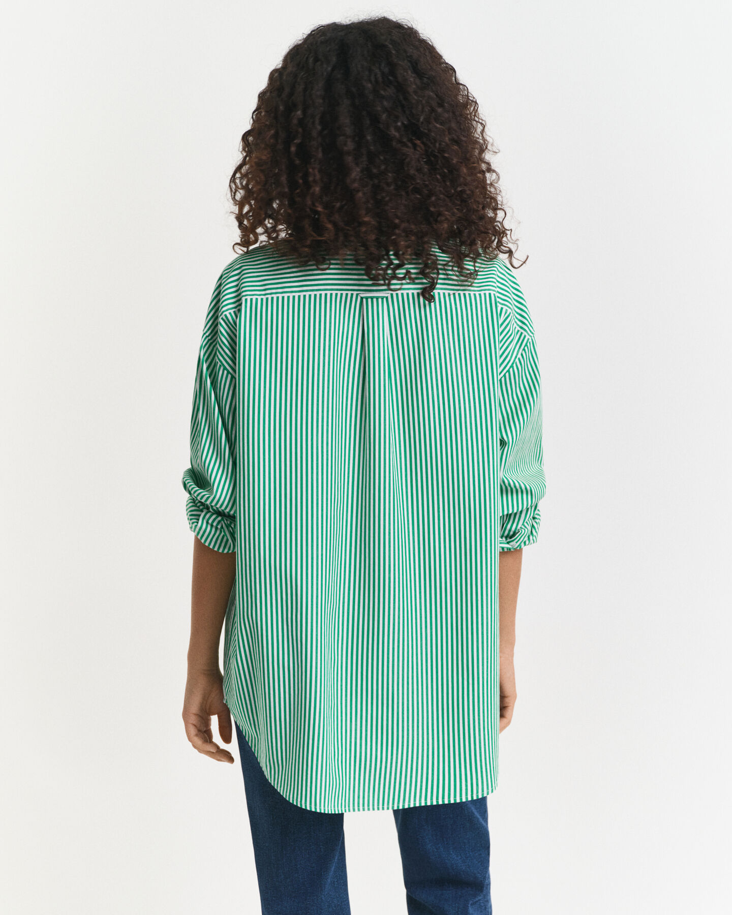 Oversized Classic Popeline Bluse mit Streifen