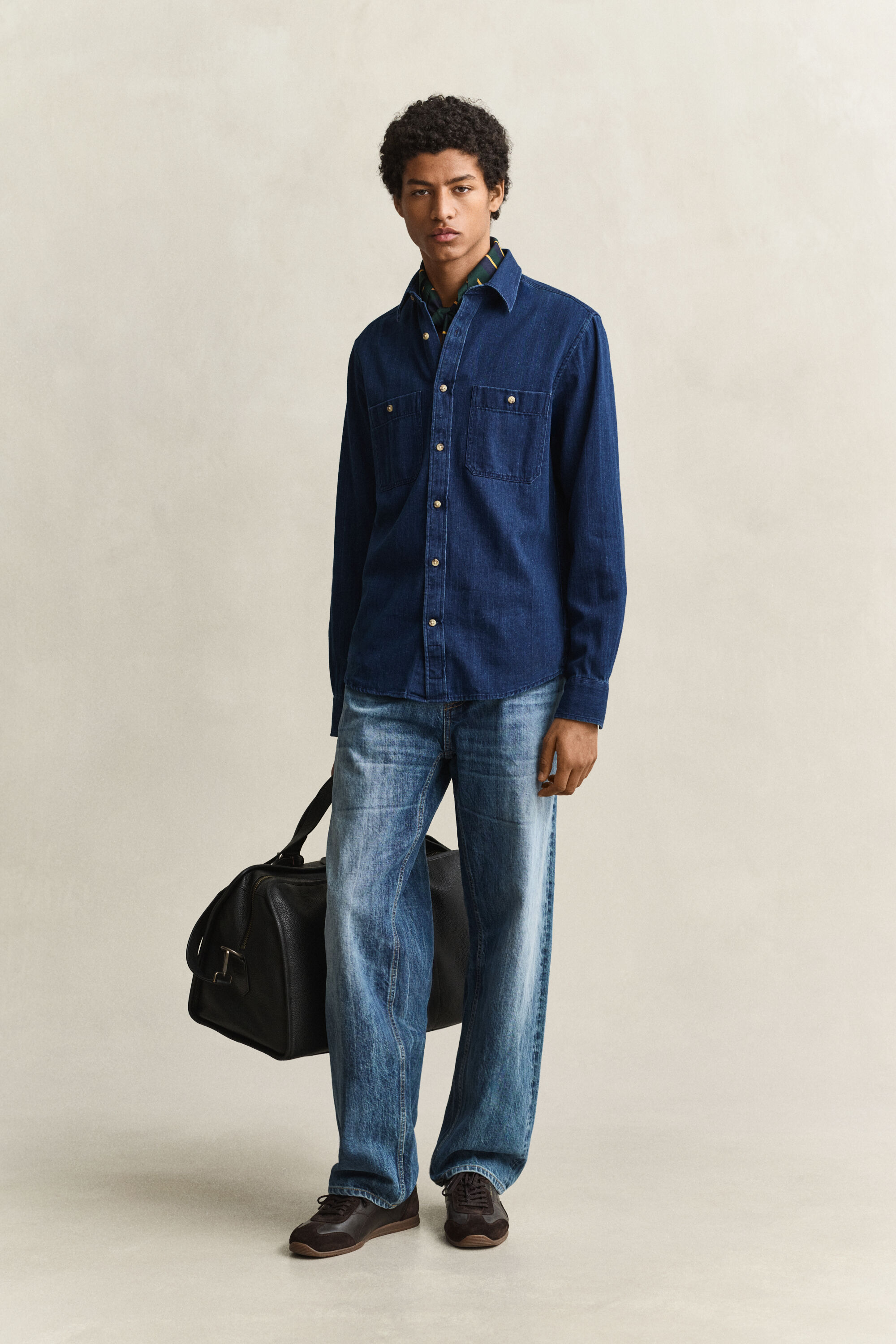 Indigo Herringbone Hemd