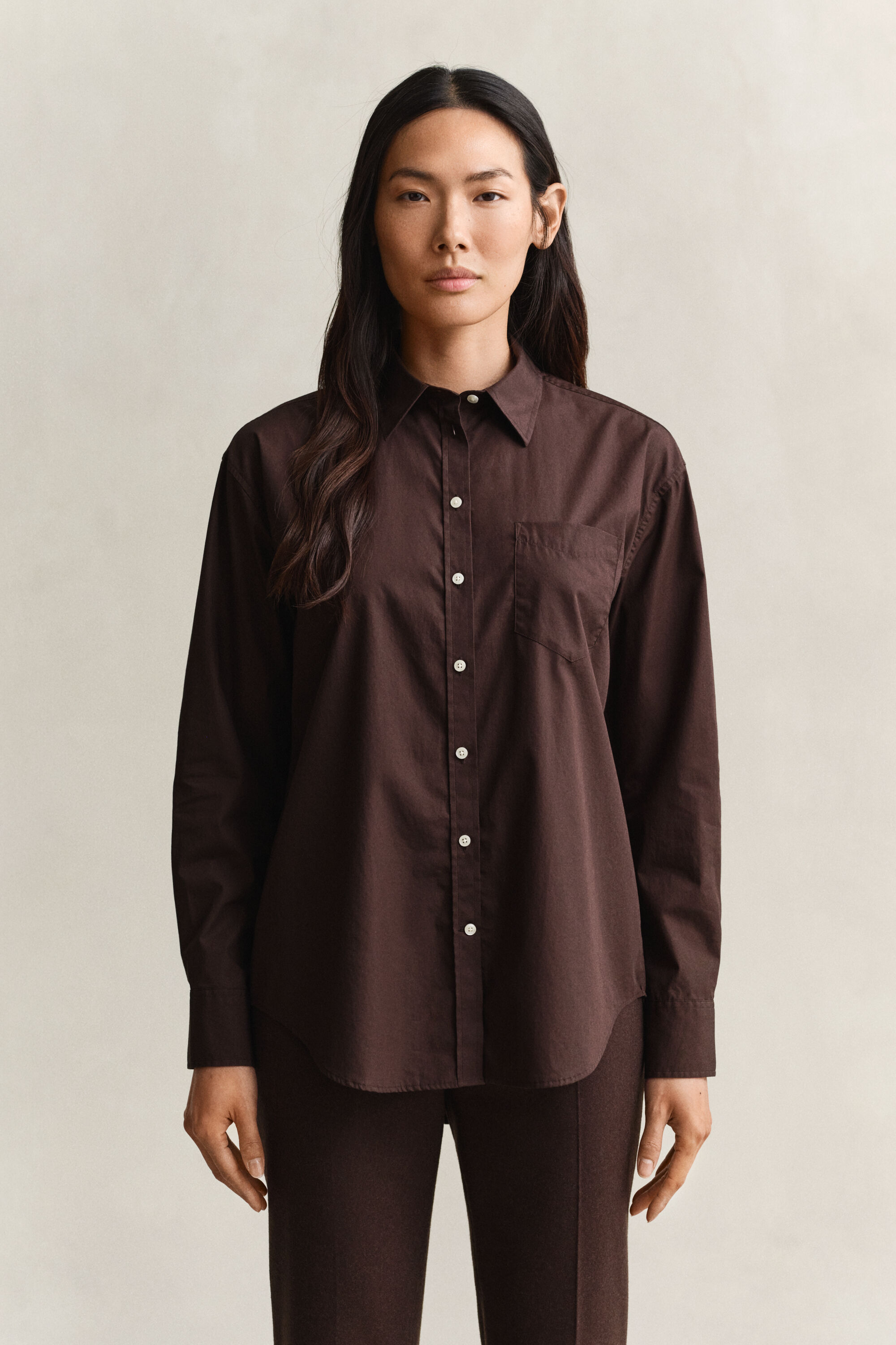 Regular Fit Classic Popeline Bluse