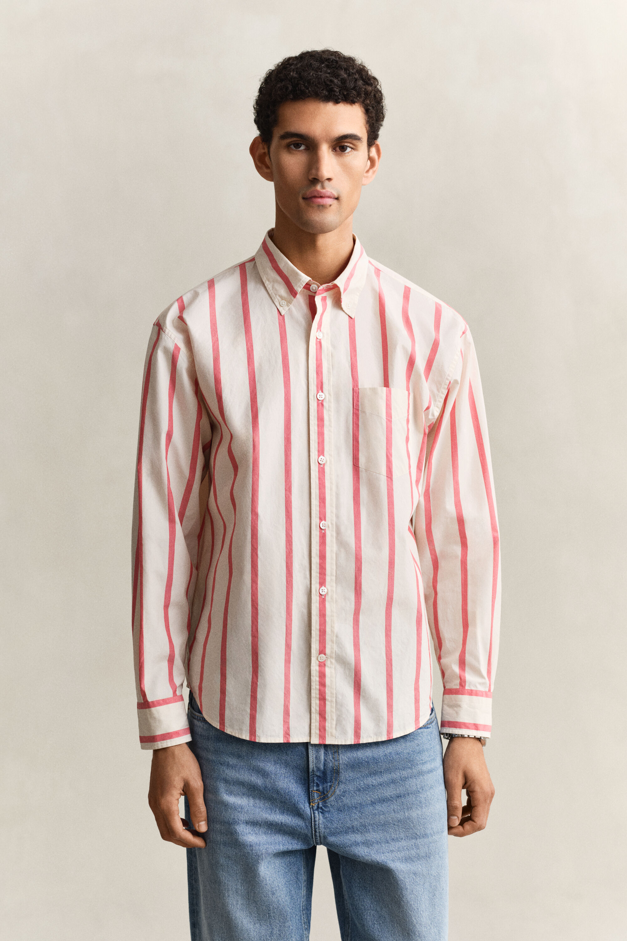 Gestreiftes Heritage Poplin Hemd