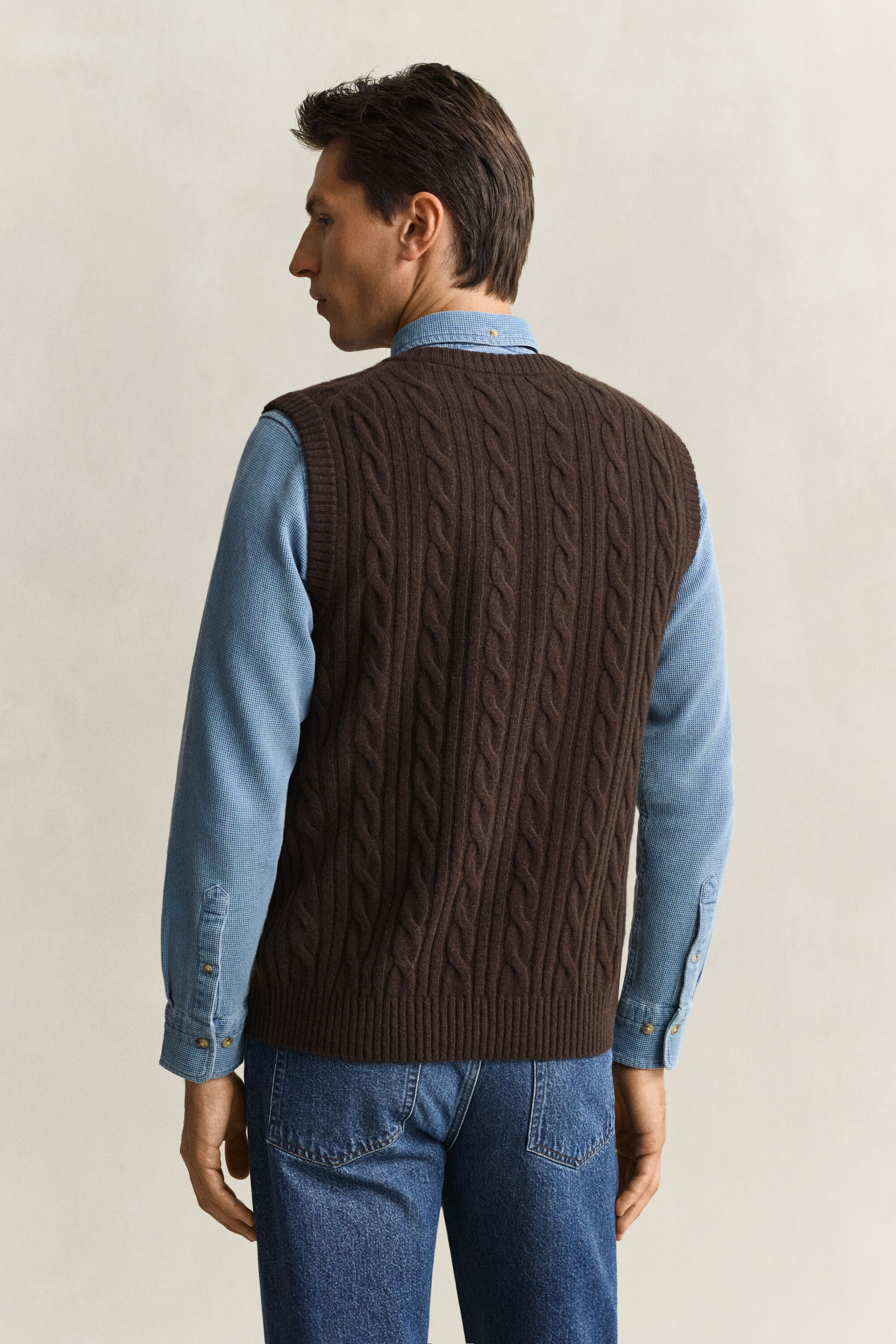 Zopfstrick Pullunder aus Lambswool