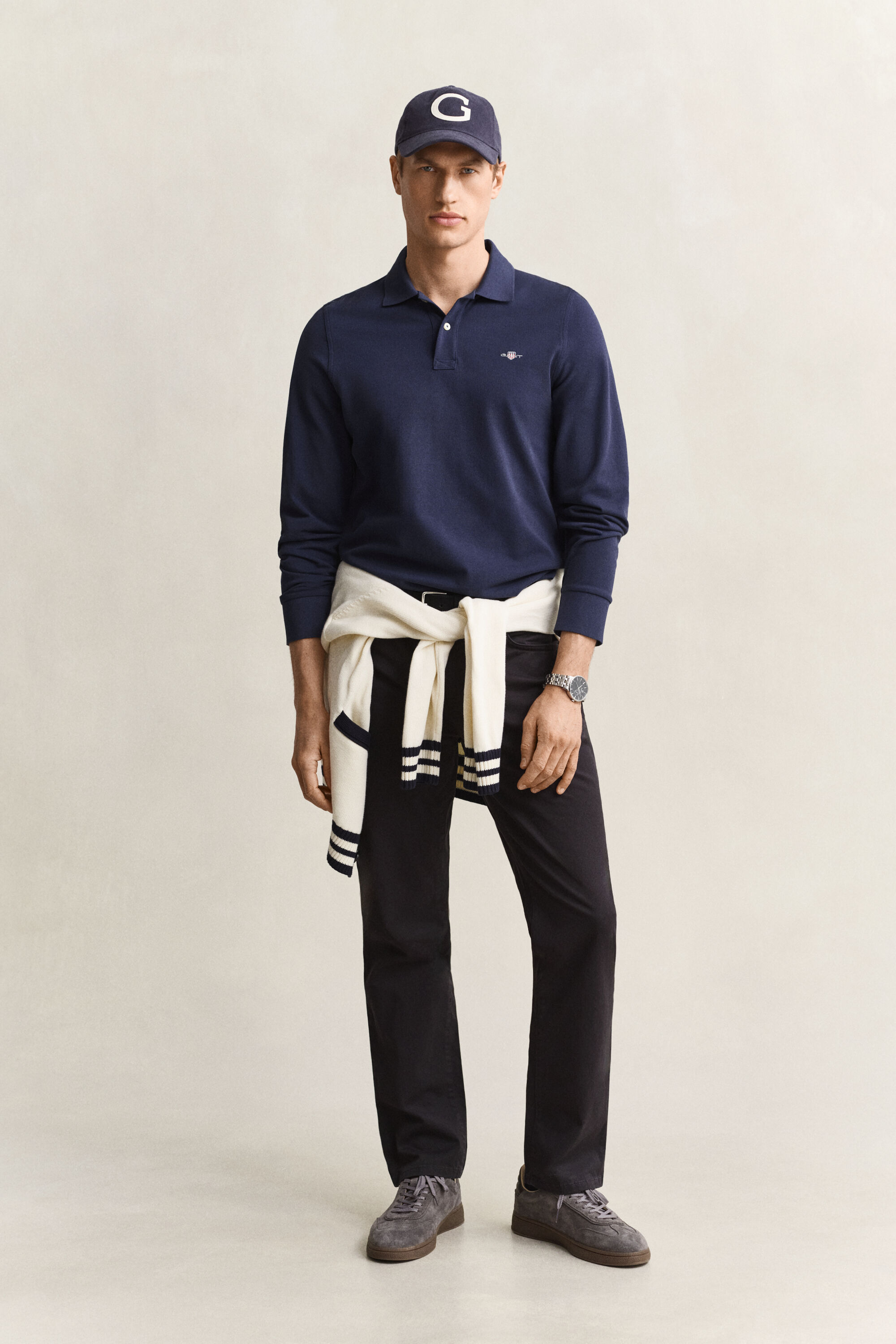 Langarm-Poloshirt