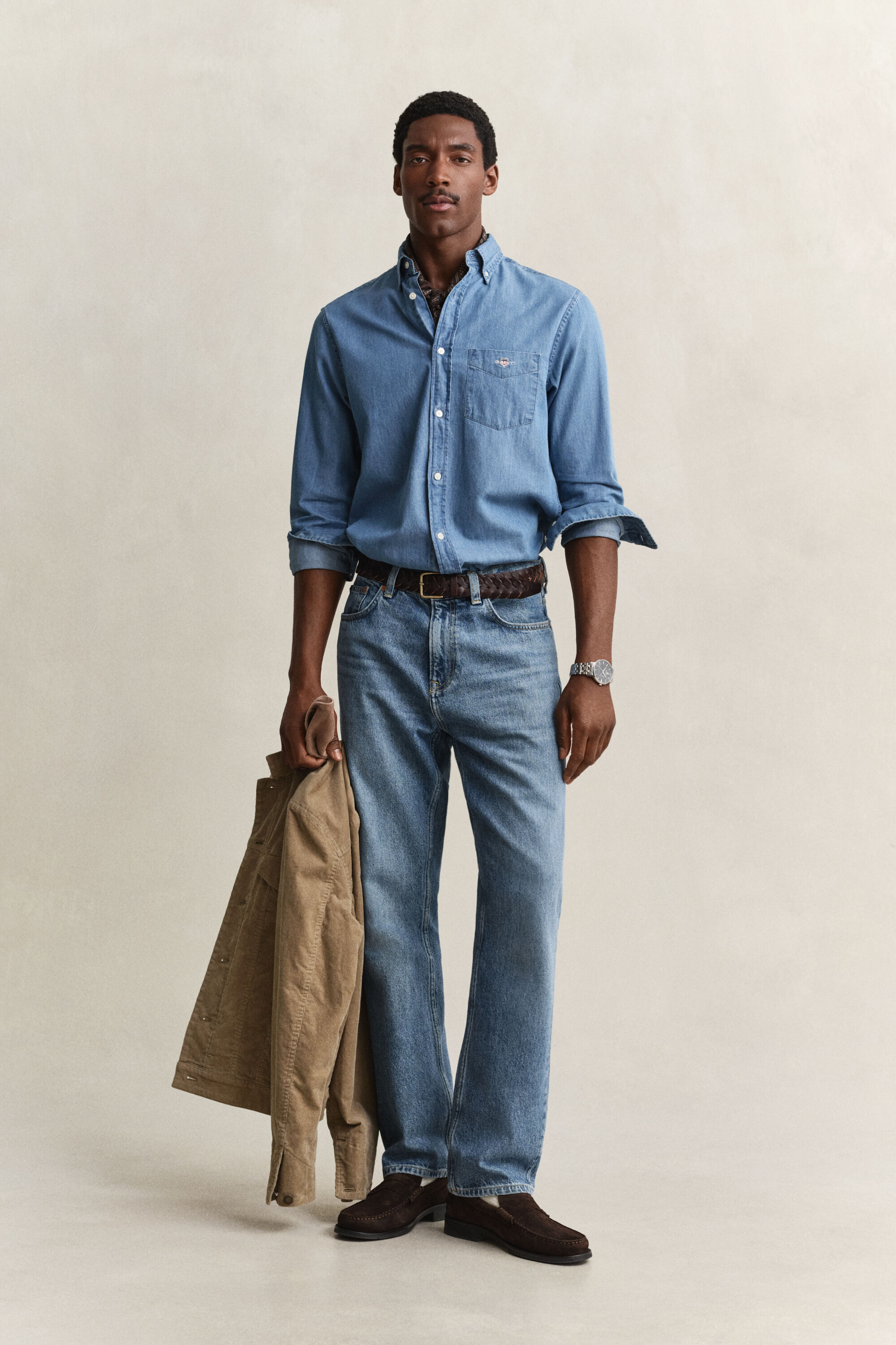 Regular Fit Indigo Hemd