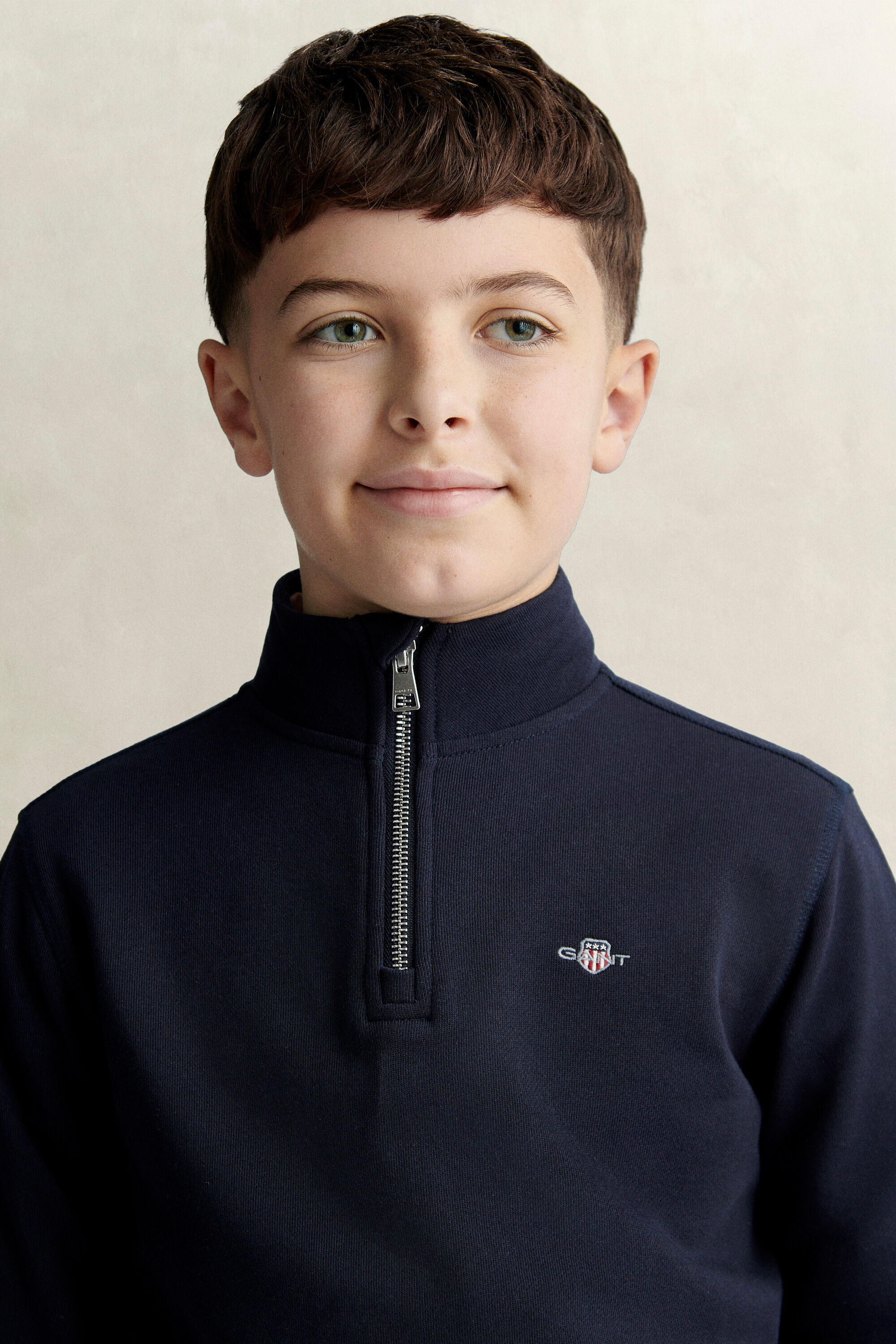 Teen Boys Shield Sweatshirt mit Reißverschlusskragen