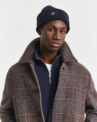 Gerippte Beanie aus Baumwollgemisch