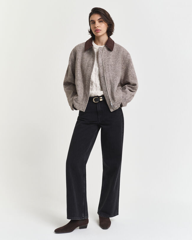 Zopfstrick Oberteil mit kurzen Puff&auml;rmeln