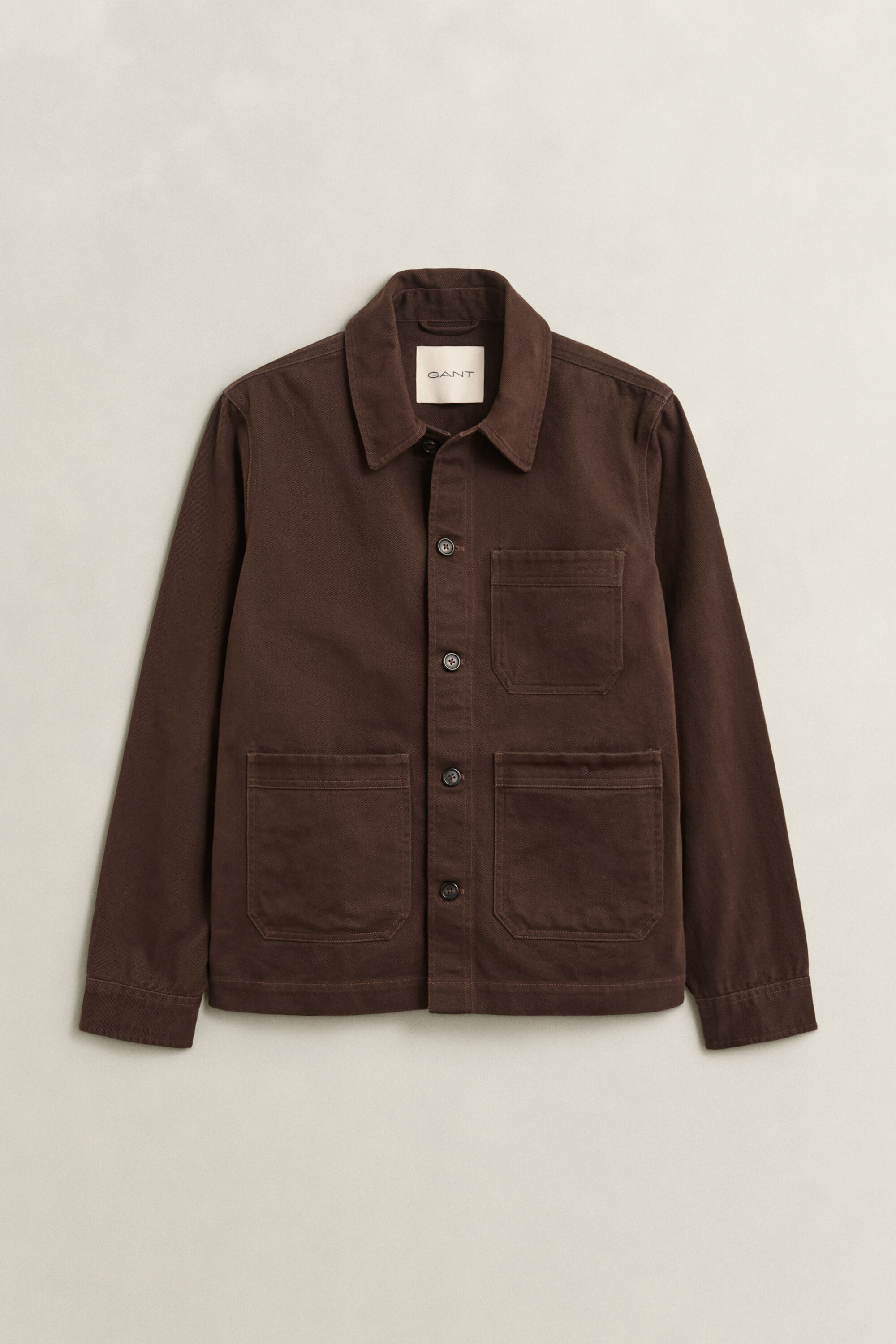 Hemdjacke aus gebürstetem Twill