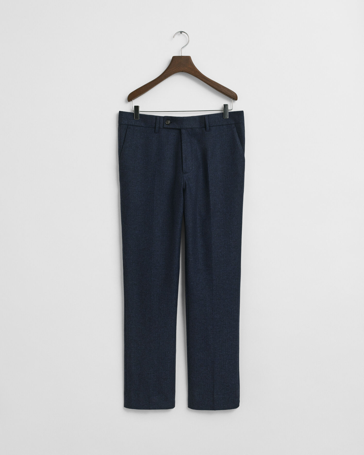 Slim Fit Herringbone Anzughose aus Flanell