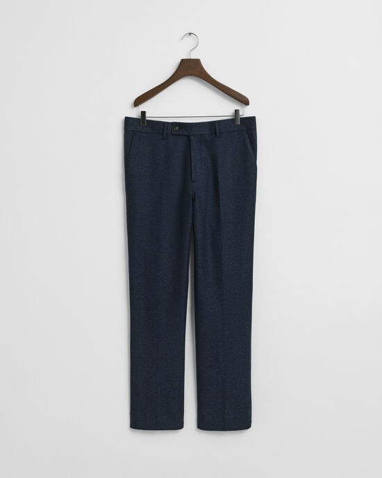 Slim Fit Herringbone Anzughose aus Flanell