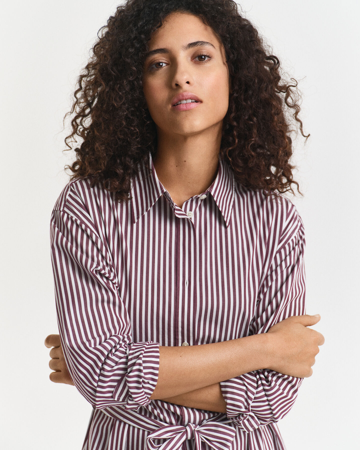 Classic Hemdblusenkleid aus Popeline mit G&uuml;rtel