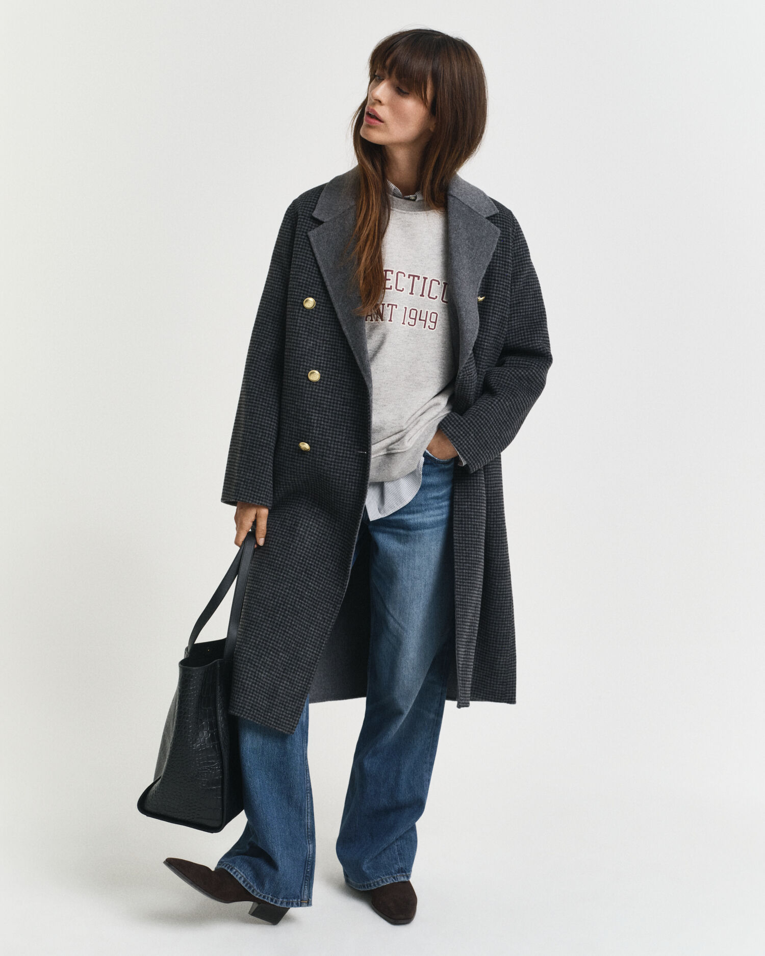 Rundhals-Sweatshirt mit Print