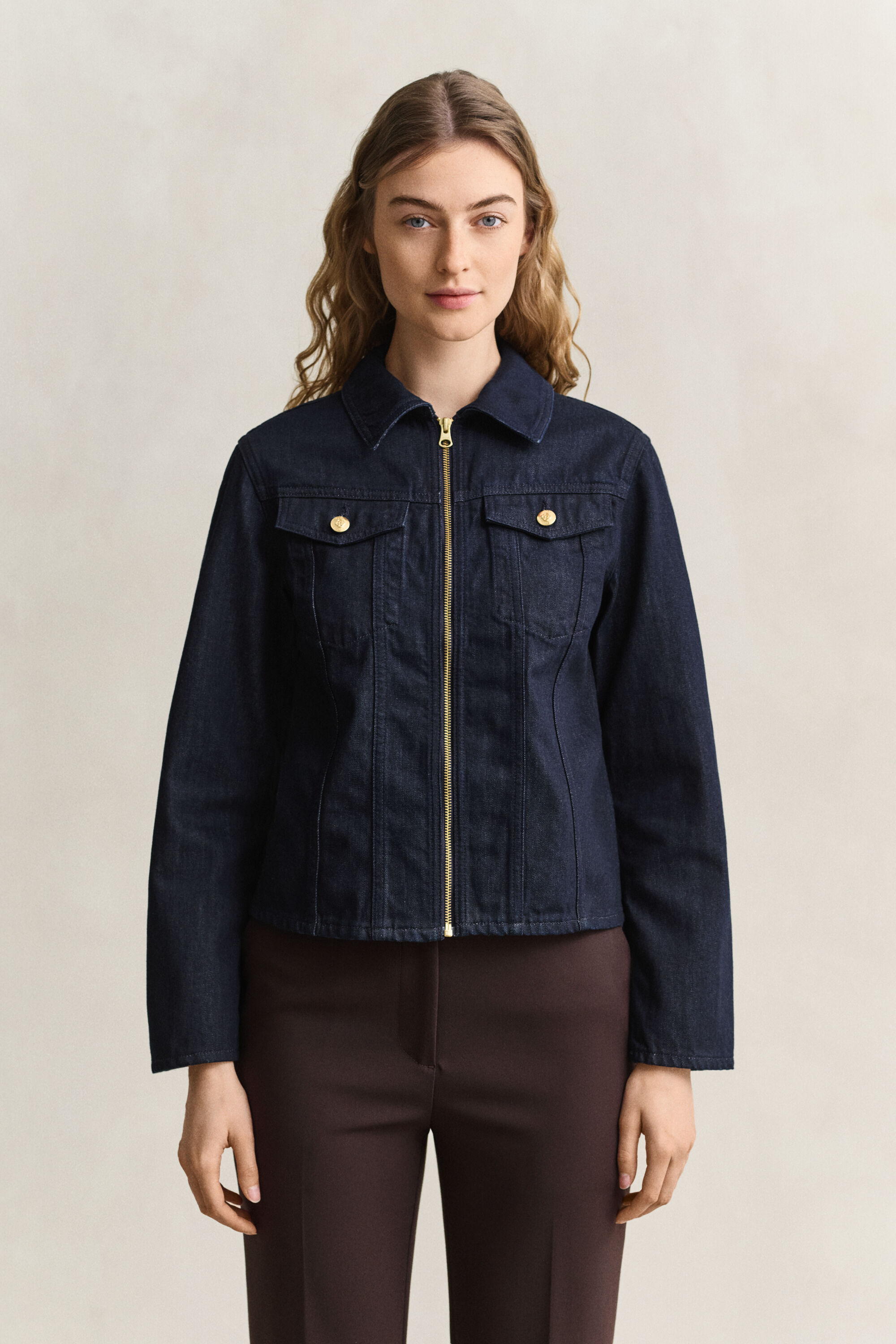 Taillierte Jeansjacke