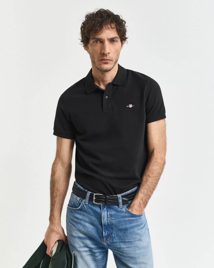 Slim Fit Archive Shield Piqu&eacute; Poloshirt