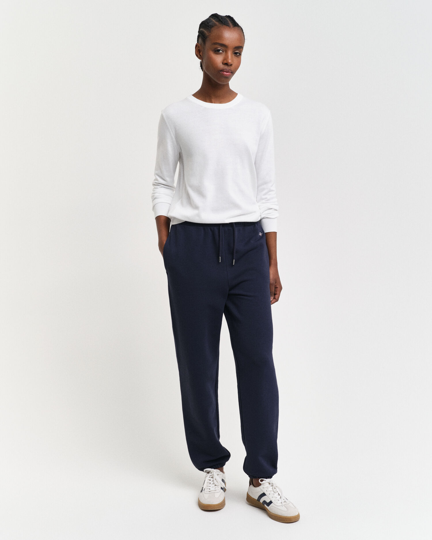 Feinstrick Rundhalspullover