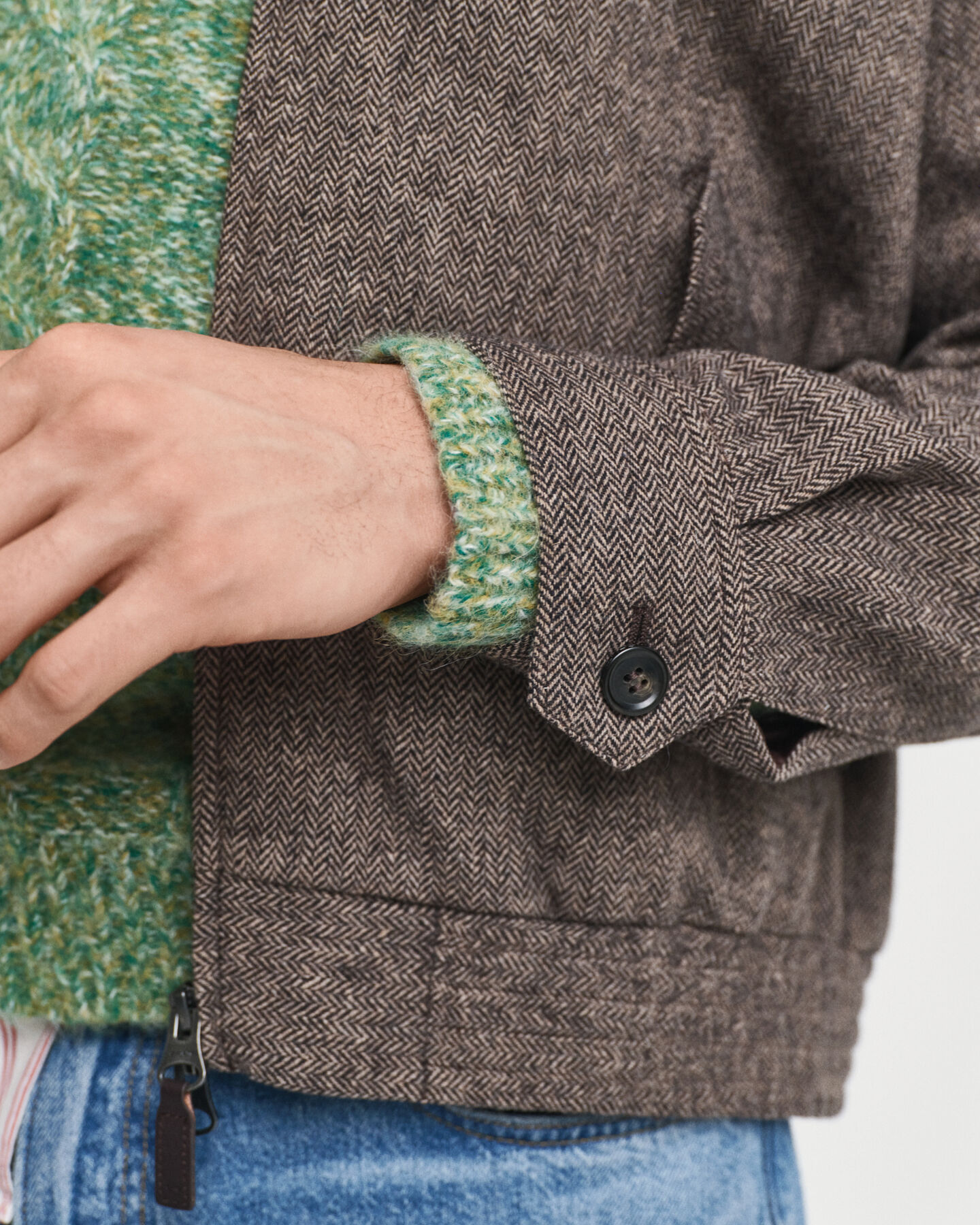 Harrington Jacke aus Wollgemisch