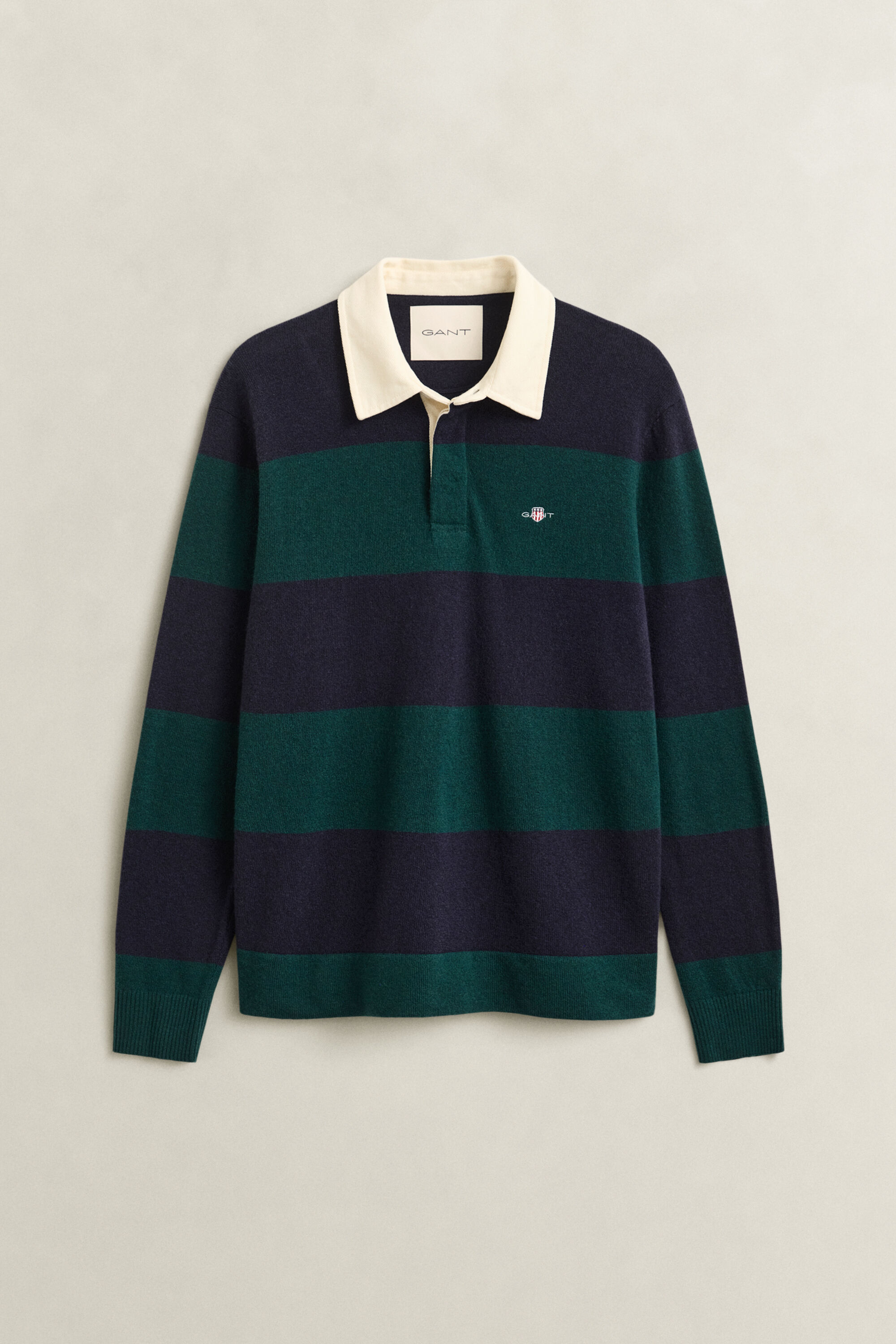 Heavy Rugger mit Blockstreifen aus Lambswool