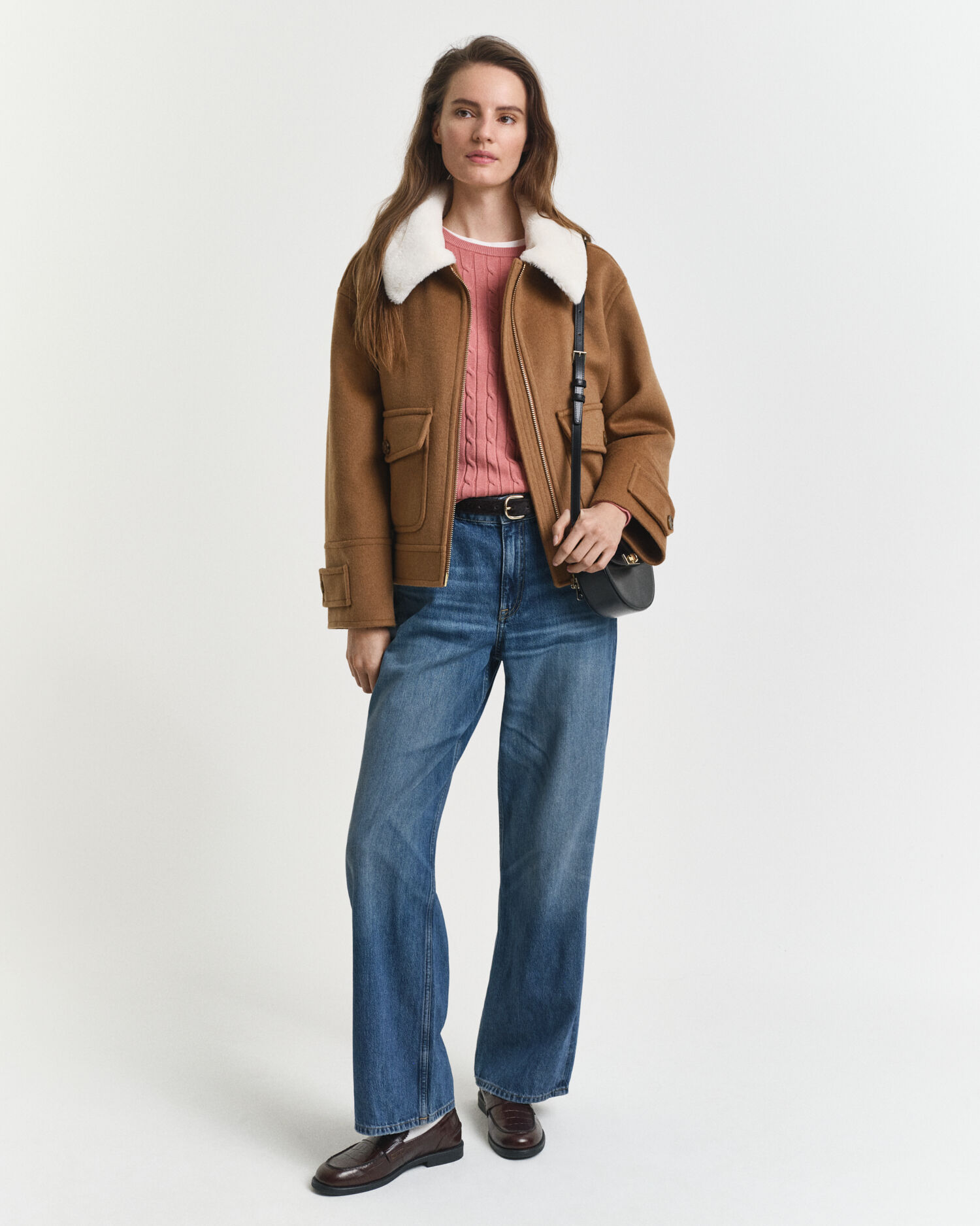 Zopfstrick Rundhalspullover