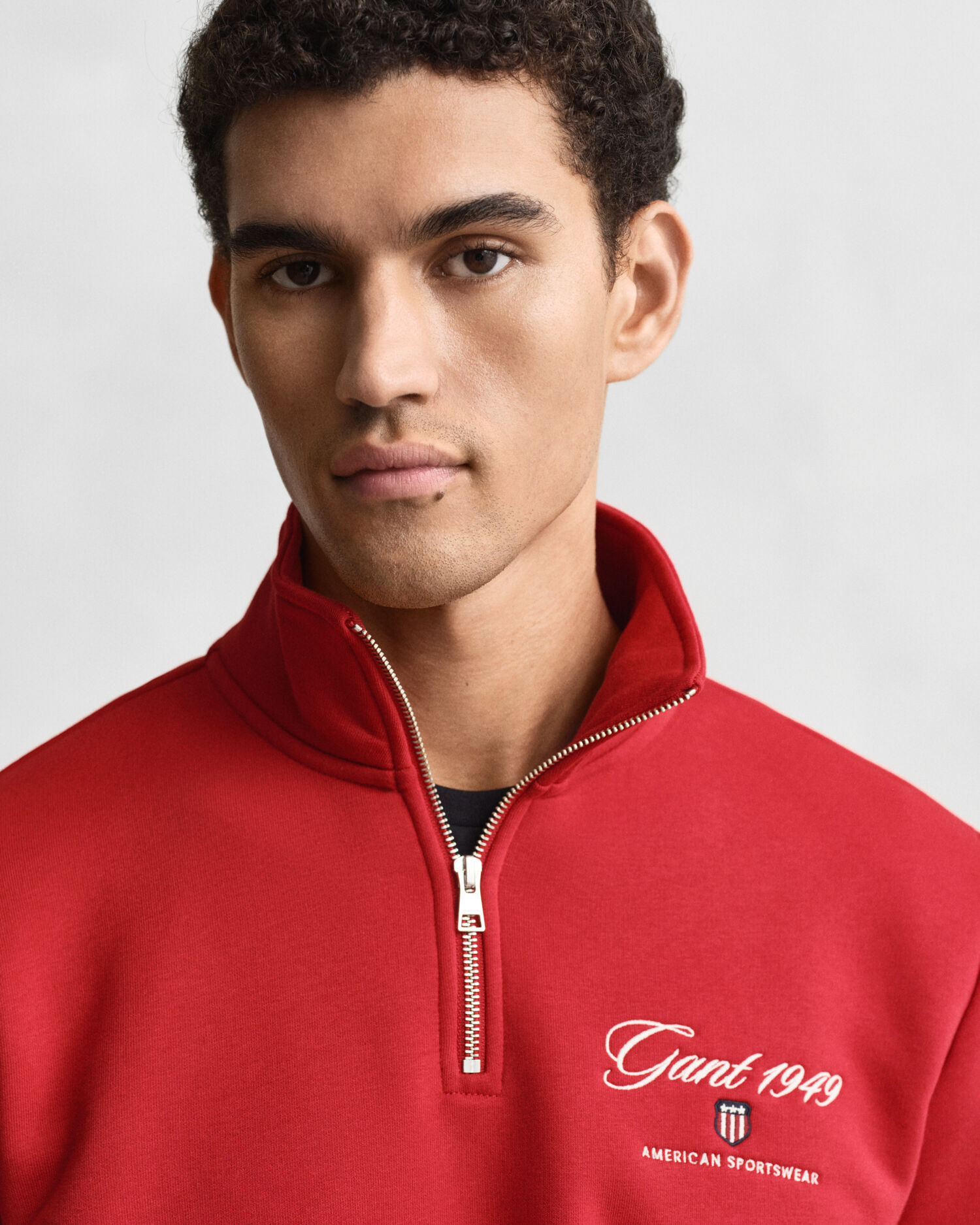 1949 Graphic Sweatshirt mit Reißverschlusskragen