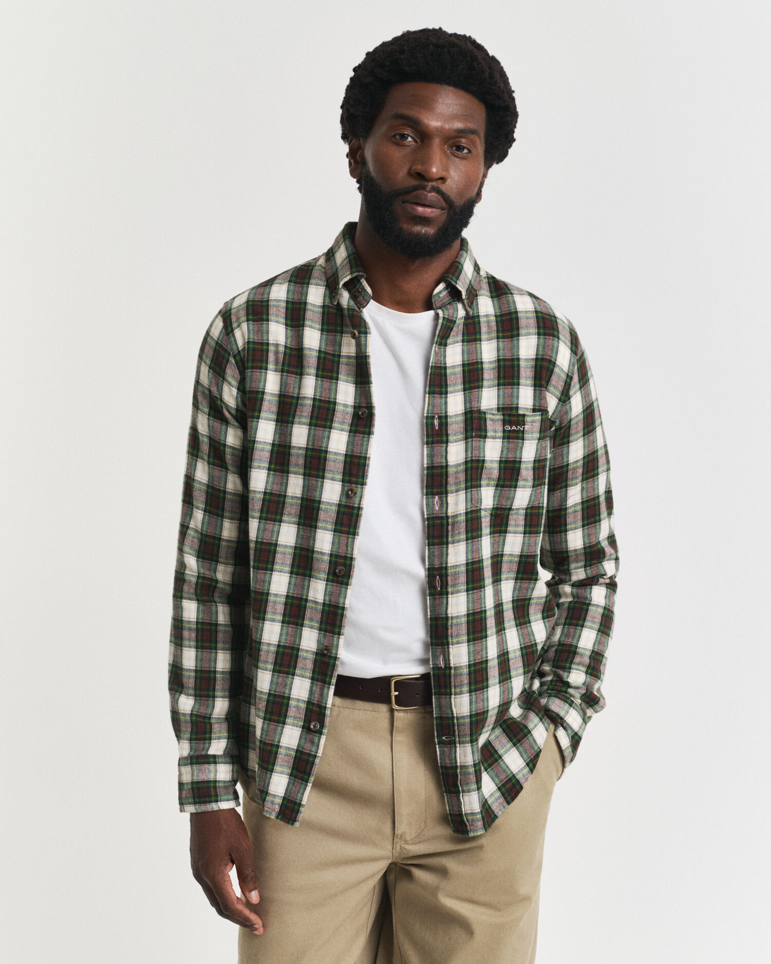 Regular Fit Windblown Flannel Hemd mit Karomuster