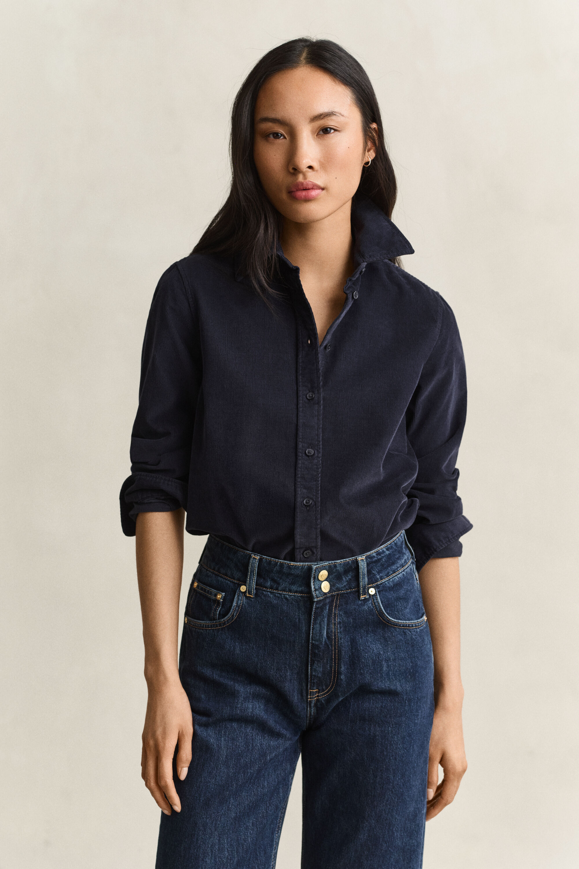Regular Fit Cordhemd