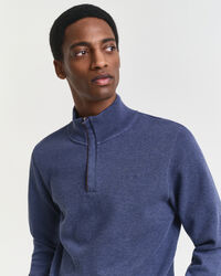 Sacker Rib Sweatshirt mit Rei&szlig;verschlusskragen