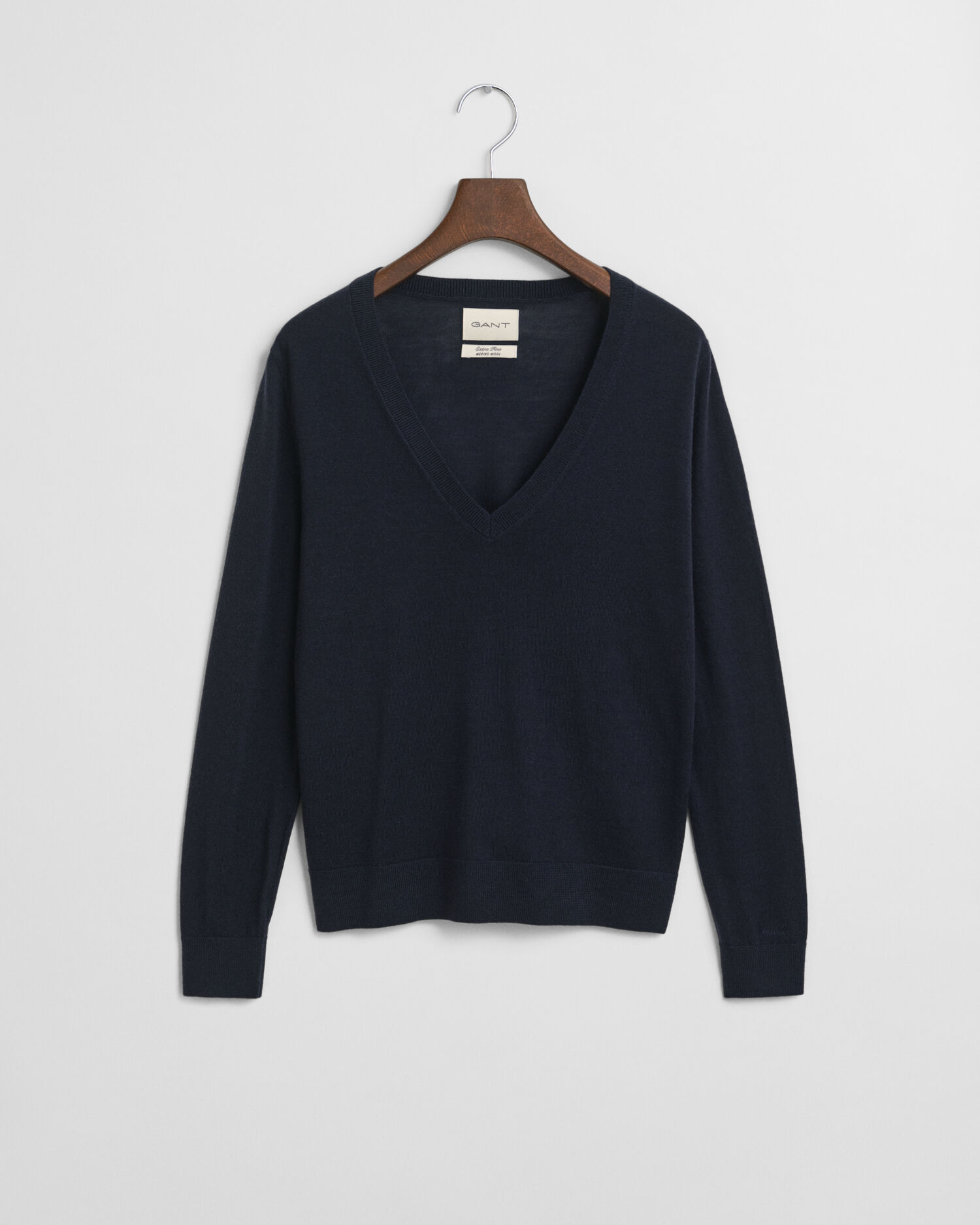 V-Neck Pullover aus extra feiner Merinowolle