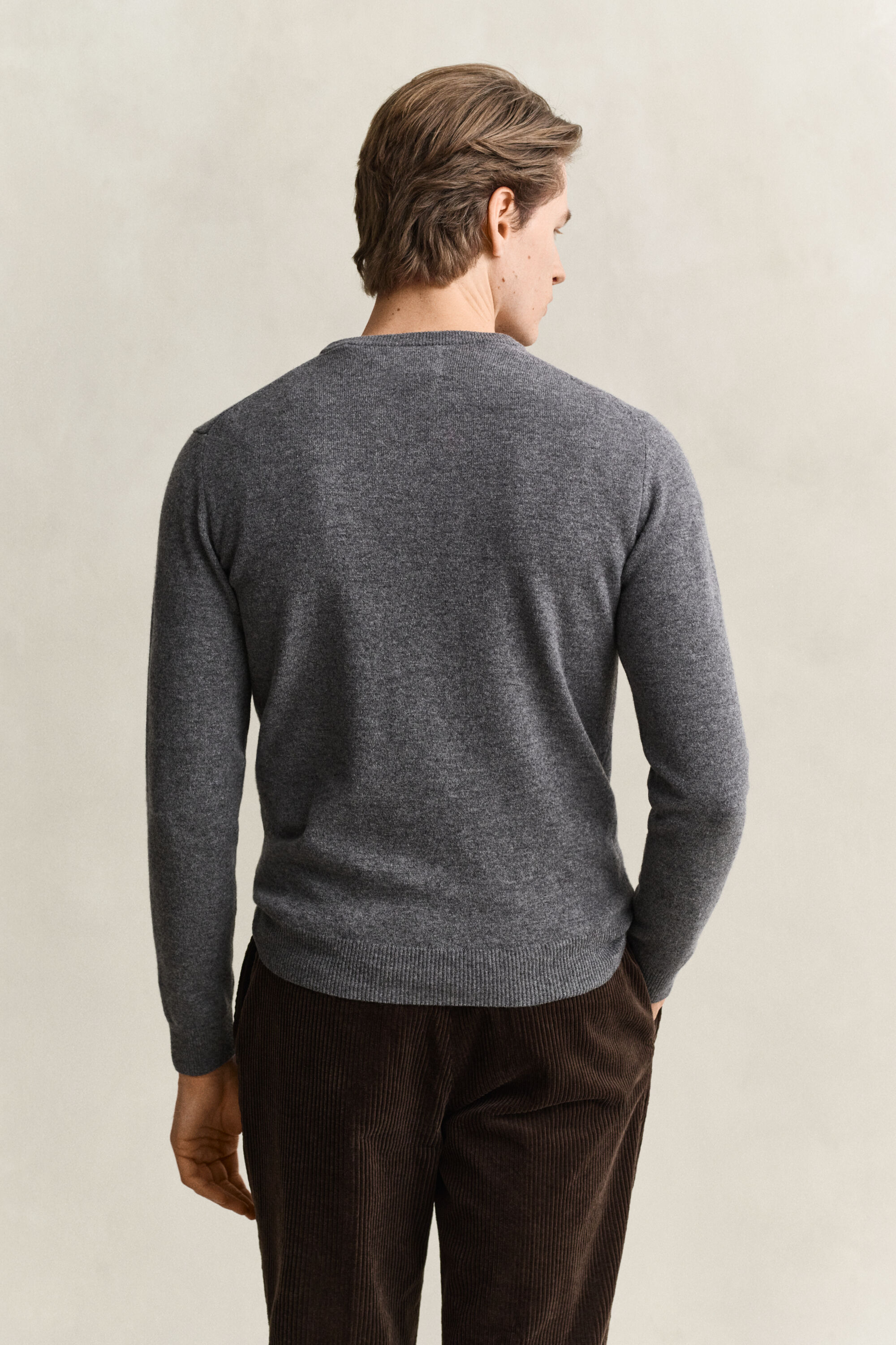 Rundhalspullover aus Lambswool